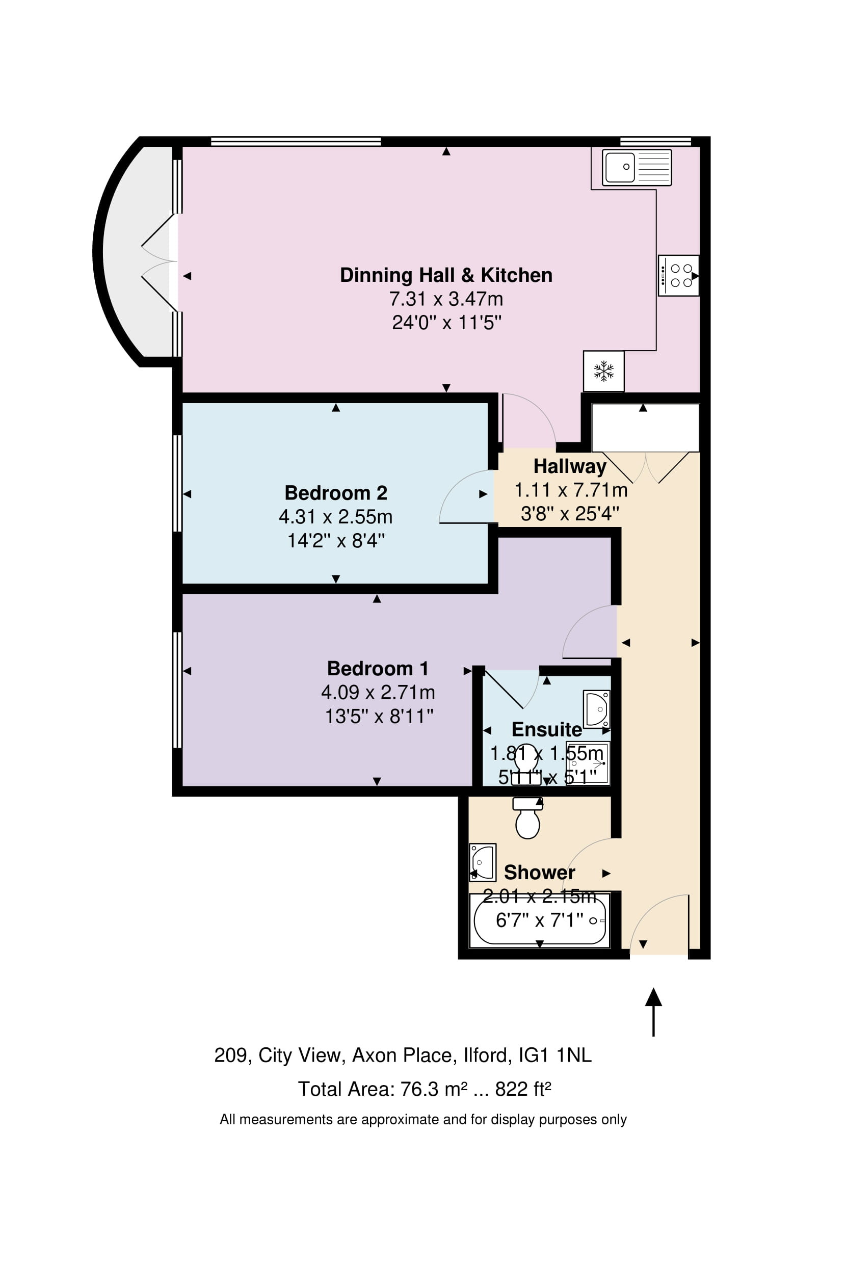Flat 209 City View,, Centreway Apartments, Ilford floorplan