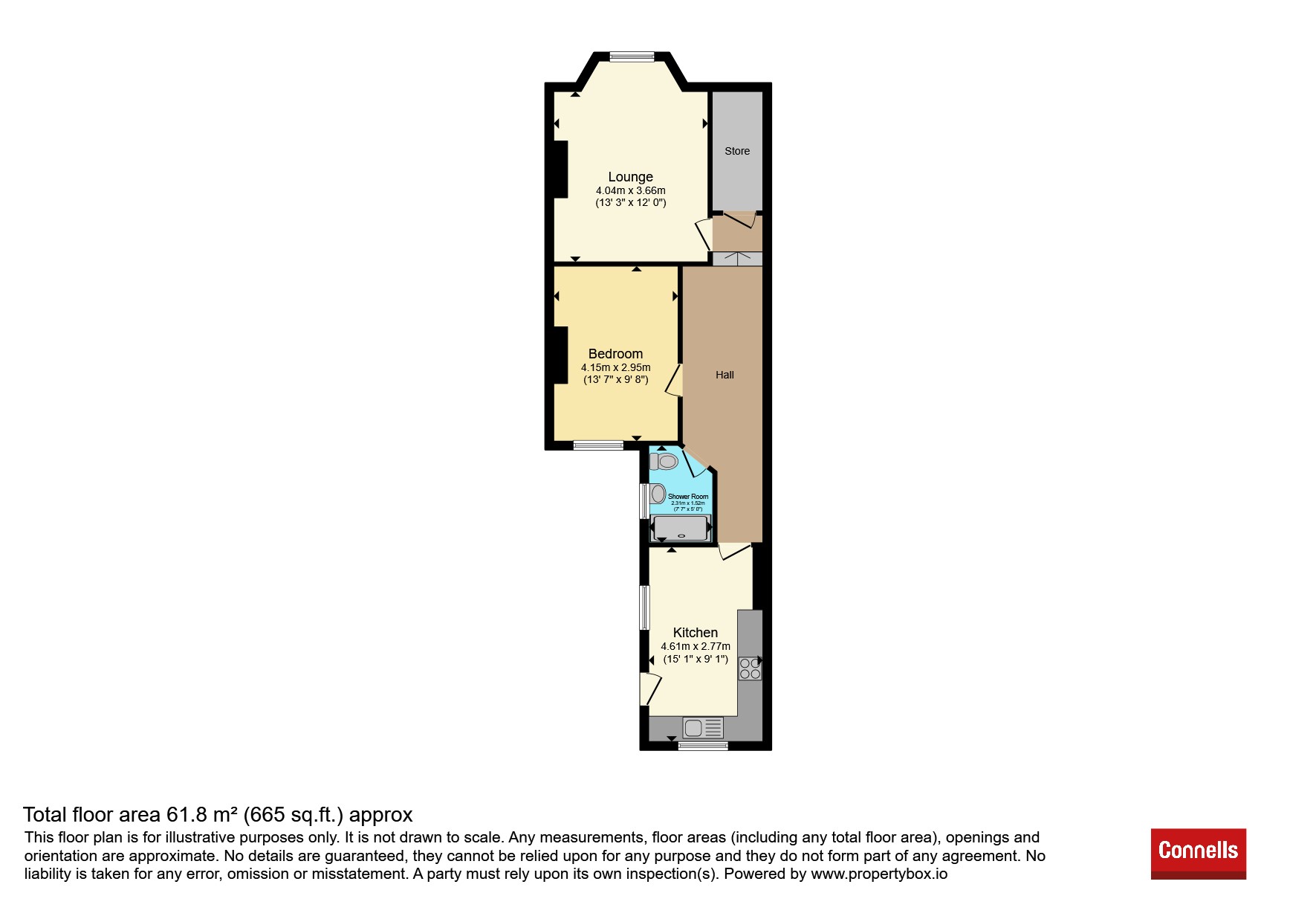 Basement Floor Flat, 75, Stuart Road, Plymouth floorplan