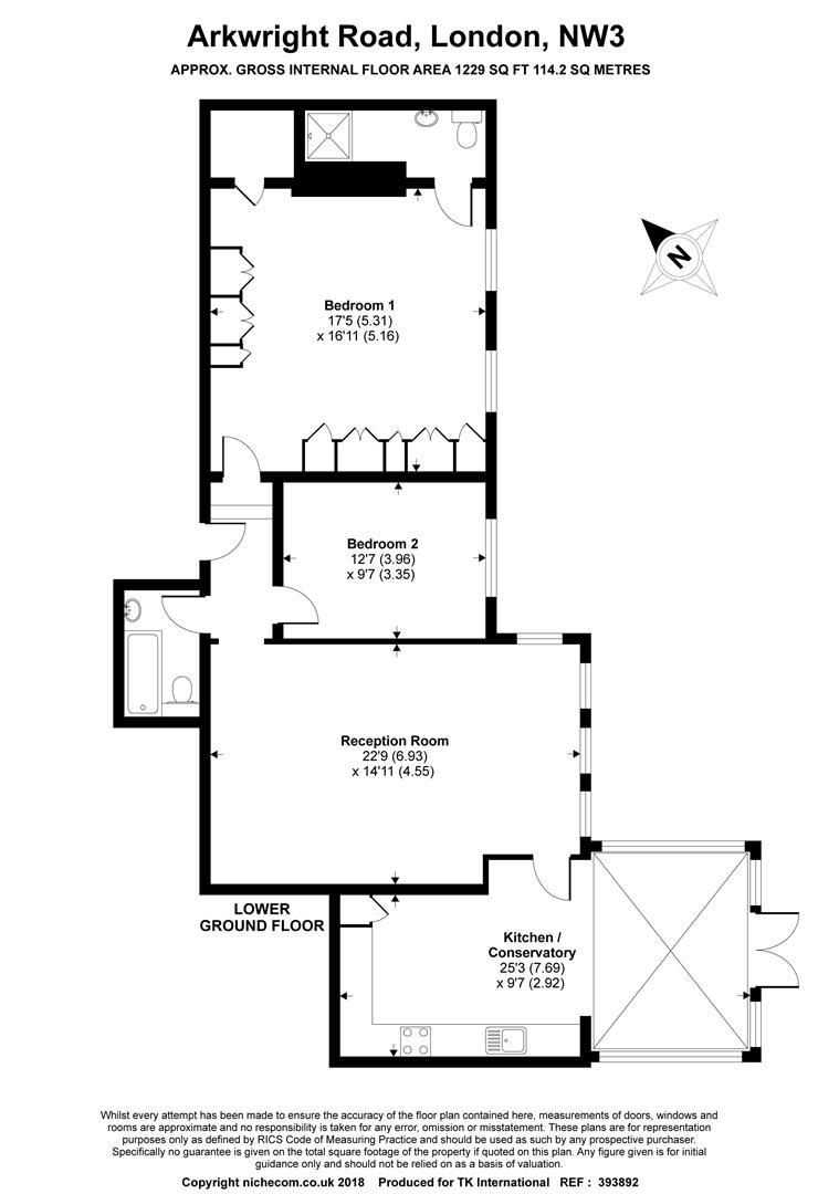 12, Arkwright Road, Hampstead floorplan