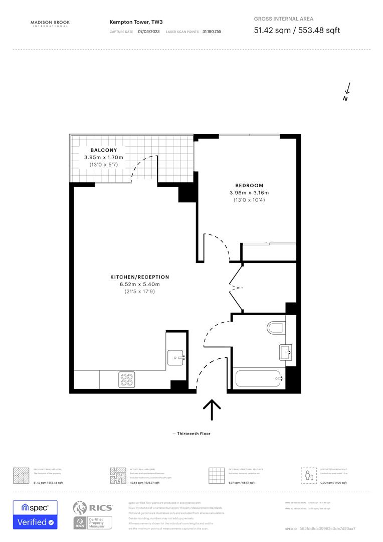 Barratt House, 20 Prince Regent Road, Hounslow TW3, 1 bedroom flat to rent 64258592