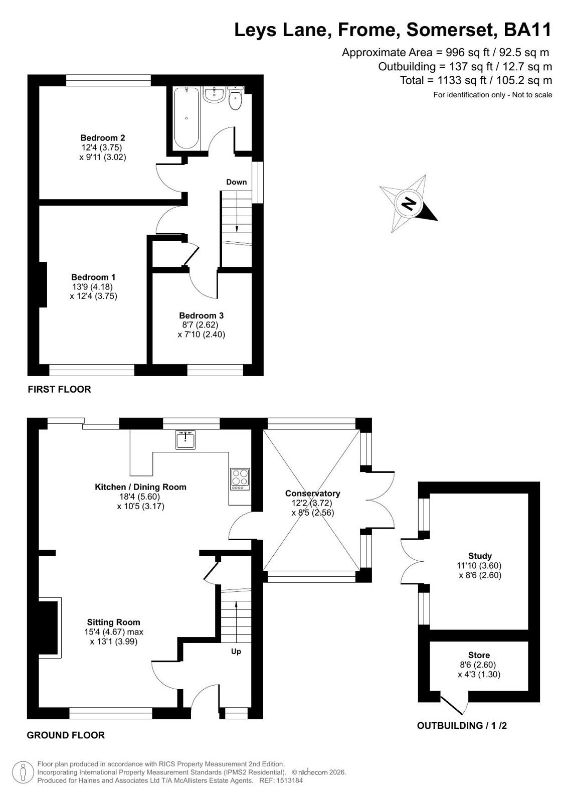 28, Leys Lane, Somerset floorplan