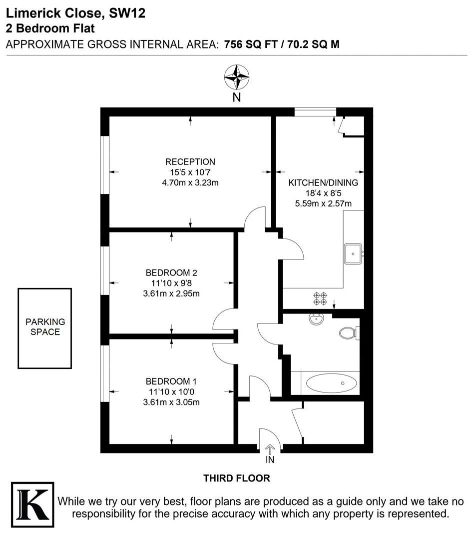 Flat 15, 5, Limerick Close, London floorplan