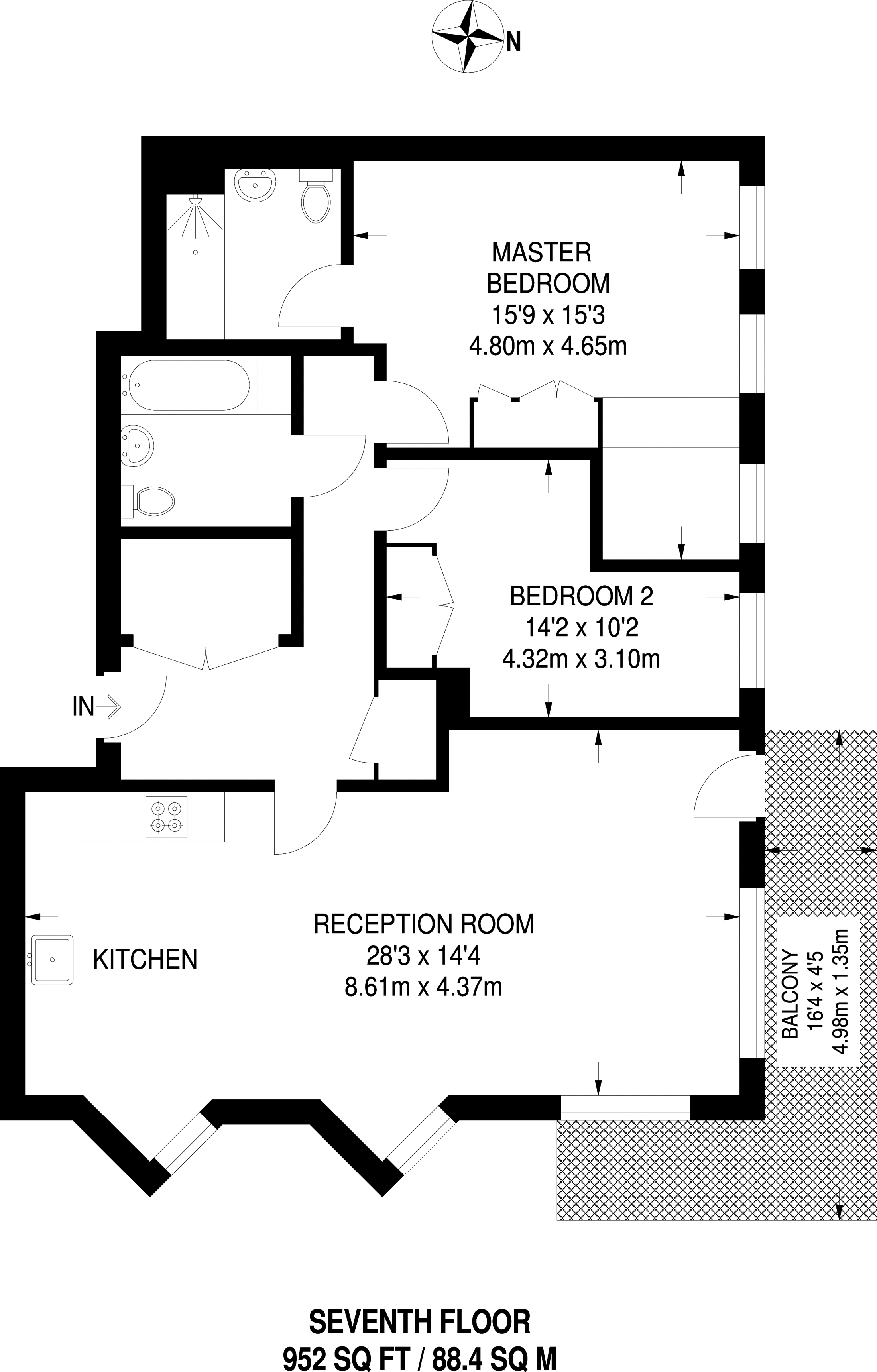 2 Bedrooms Flat to rent in Fulham Riverside, Sands End SW6
