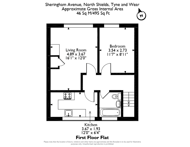 32, Sheringham Avenue, North Shields floorplan