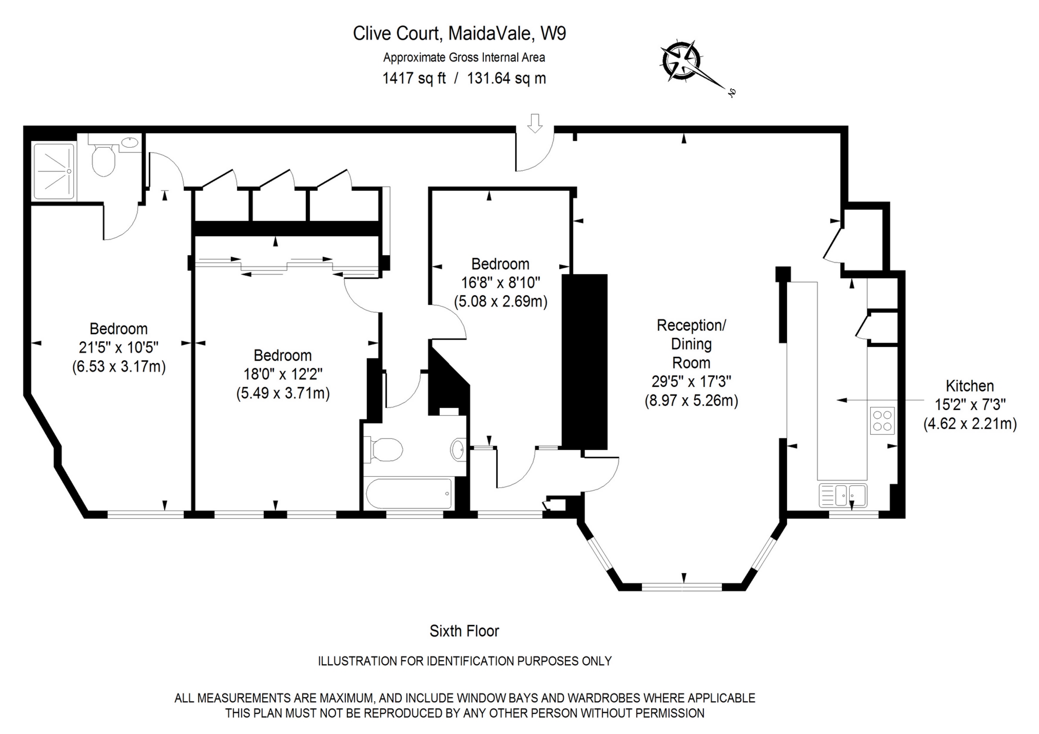 3 Bedrooms Flat to rent in Clive Court, Maida Vale, London W9