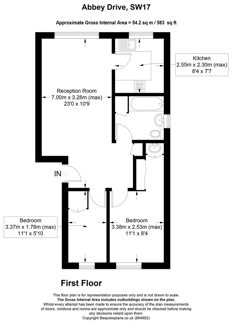22, Abbey Drive, London floorplan