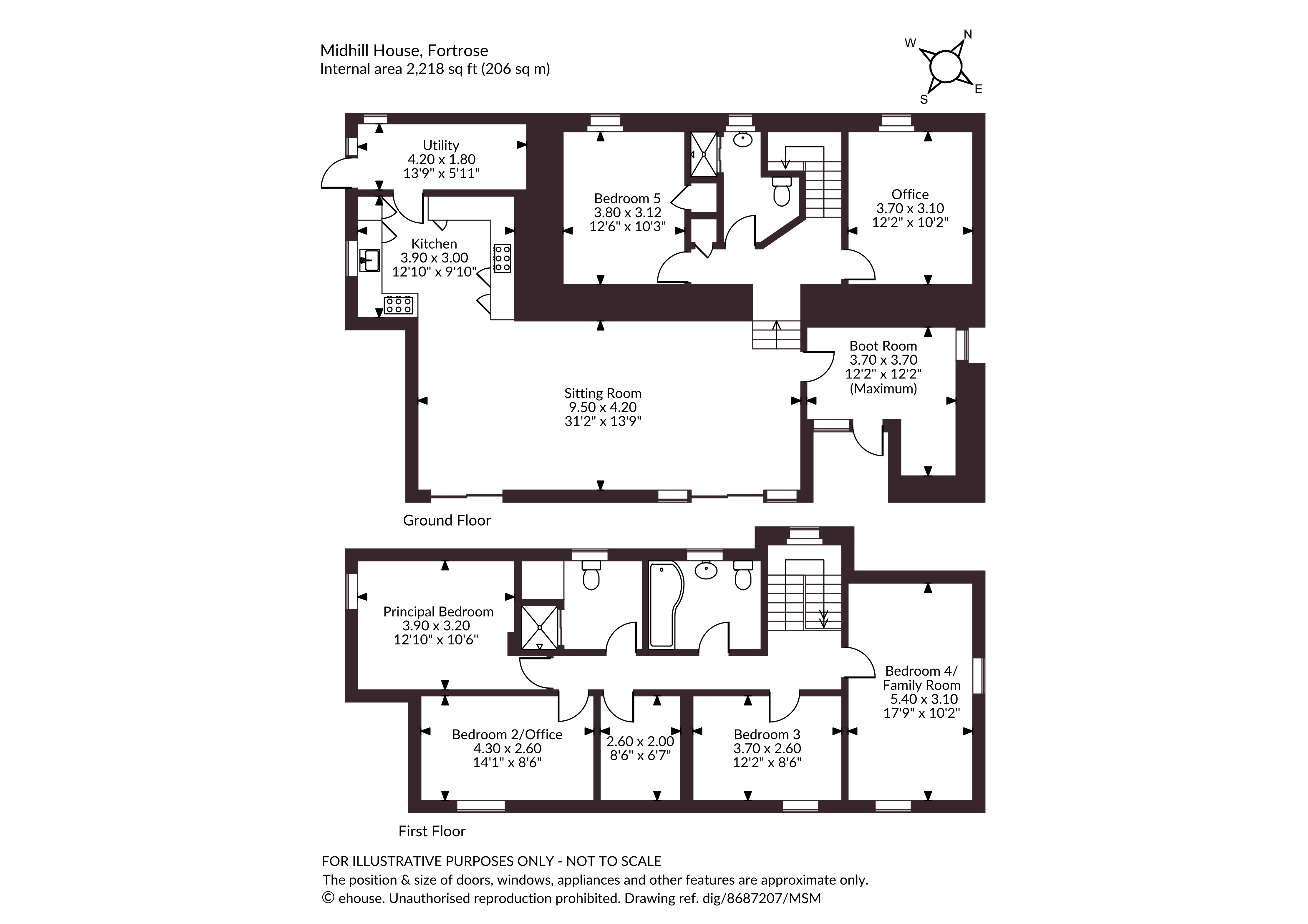 Midhill House,, Fortrose, Ross-Shire floorplan