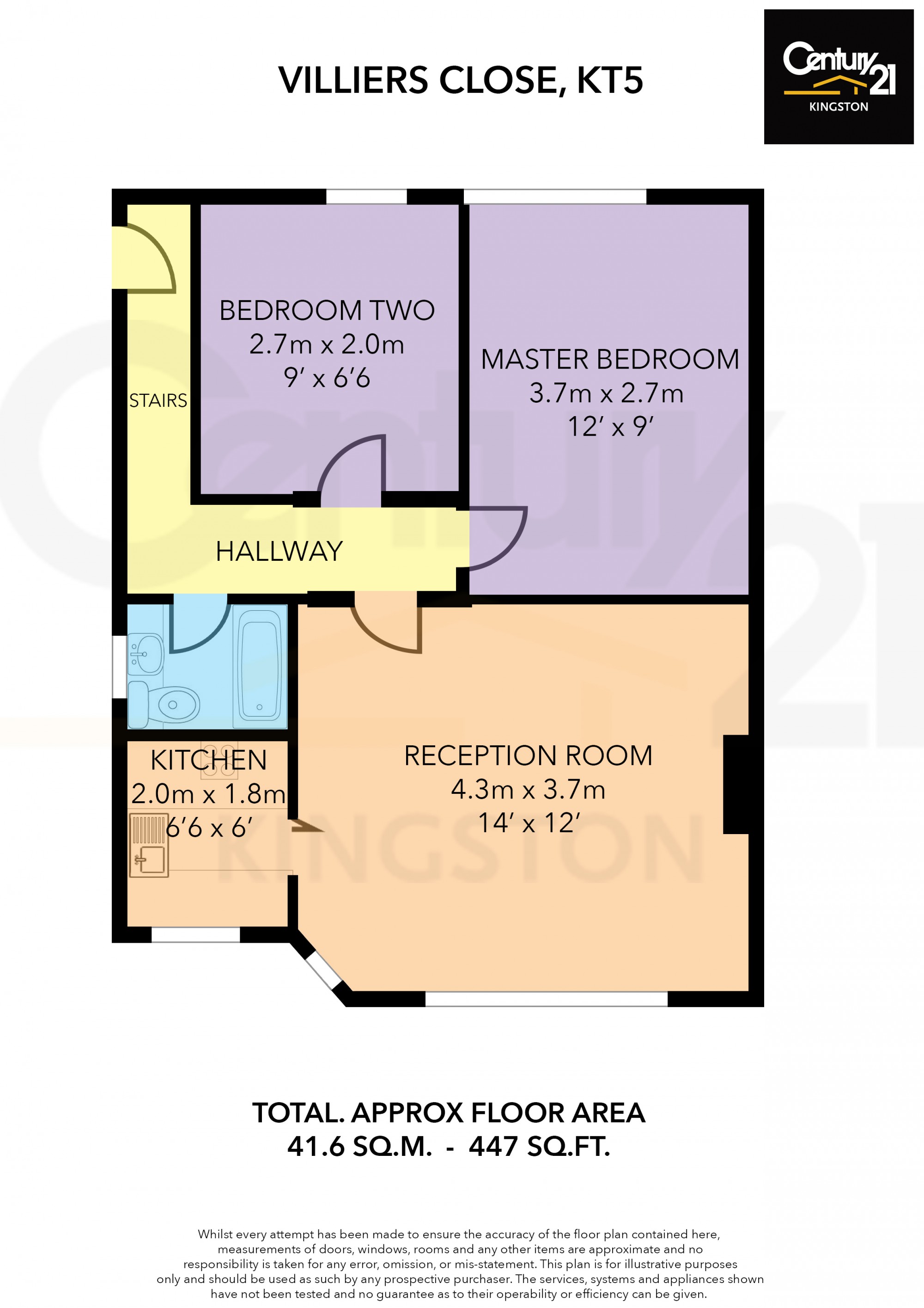 2 Bedrooms Maisonette to rent in Villiers Close, Surbiton, Surrey KT5