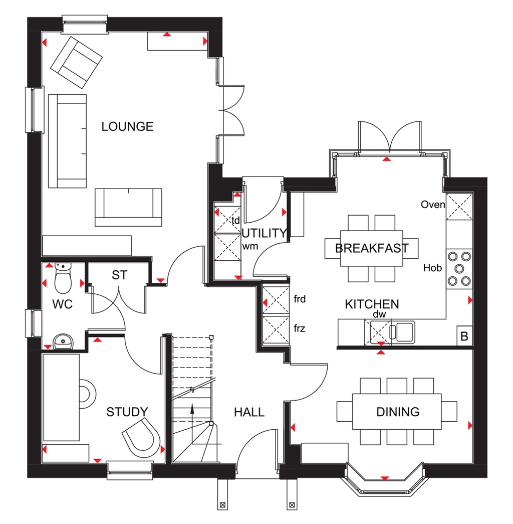"Layton" at Colney Lane, Cringleford, Norwich NR4, 4 bedroom detached house for sale 60104027