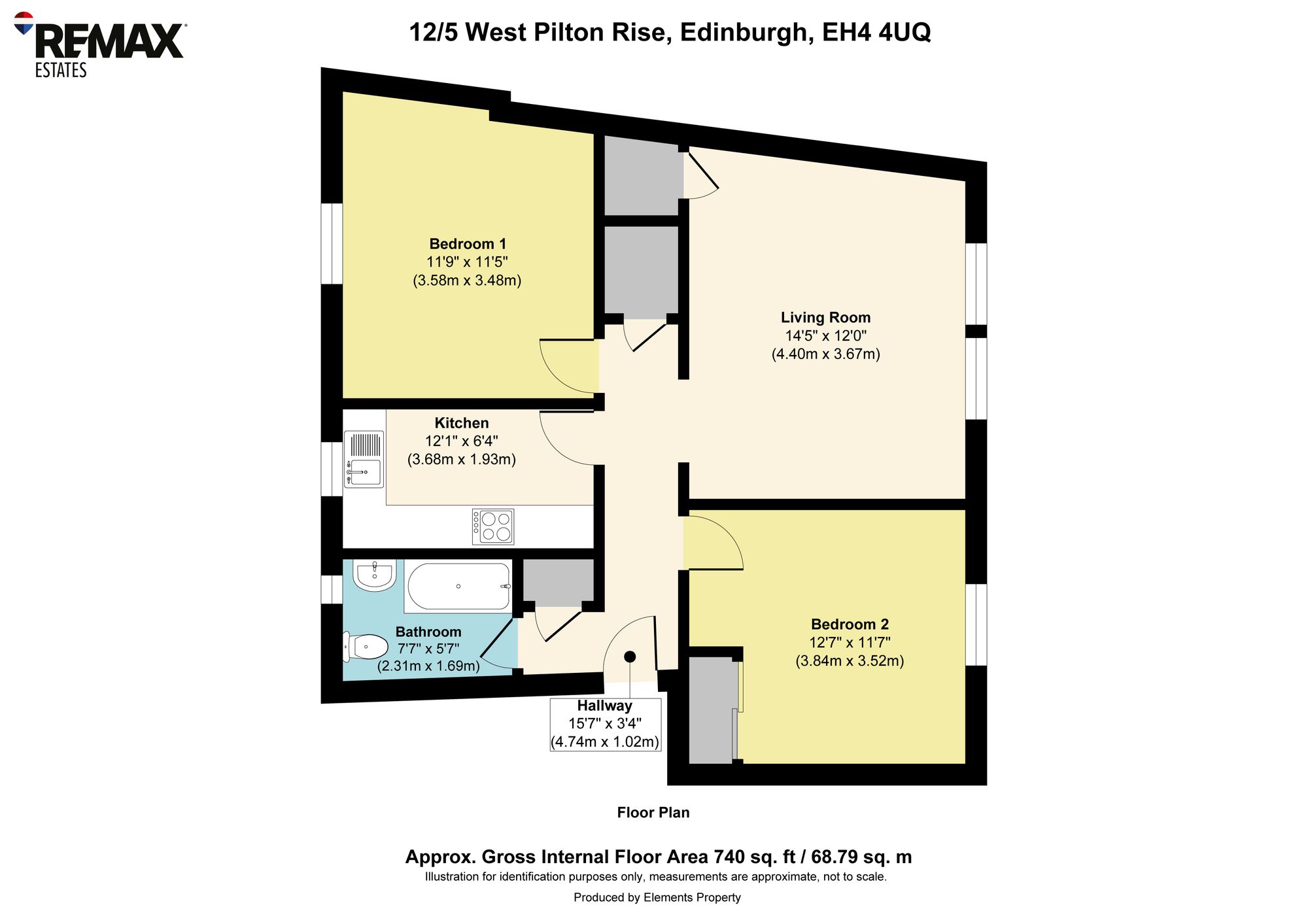 12/5 West Pilton Rise, Edinburgh floorplan