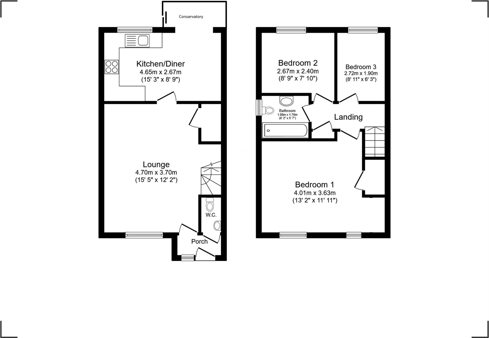 9, Orchard Place, Barnsley floorplan