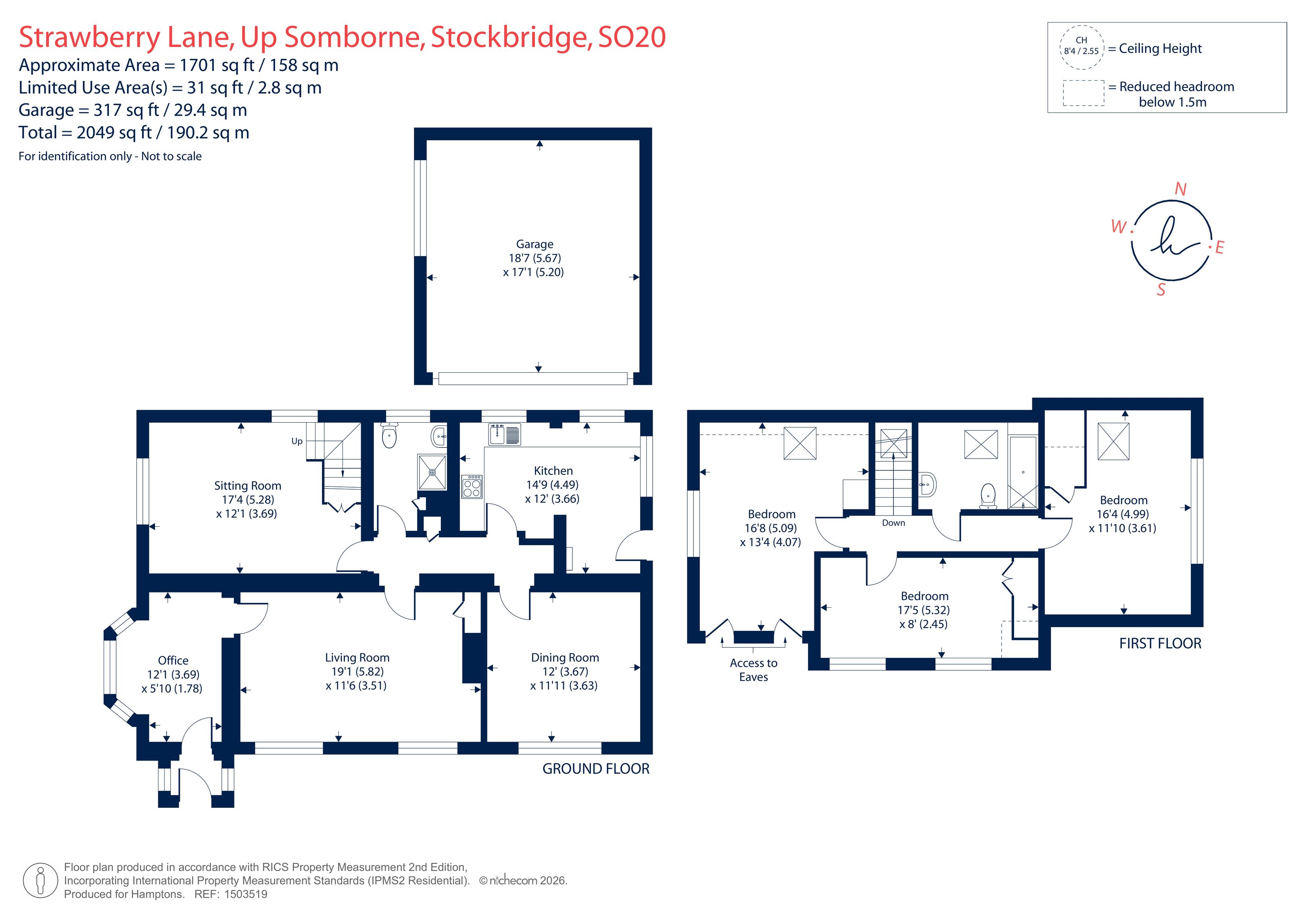 Charmwood, Up Somborne, Stockbridge floorplan