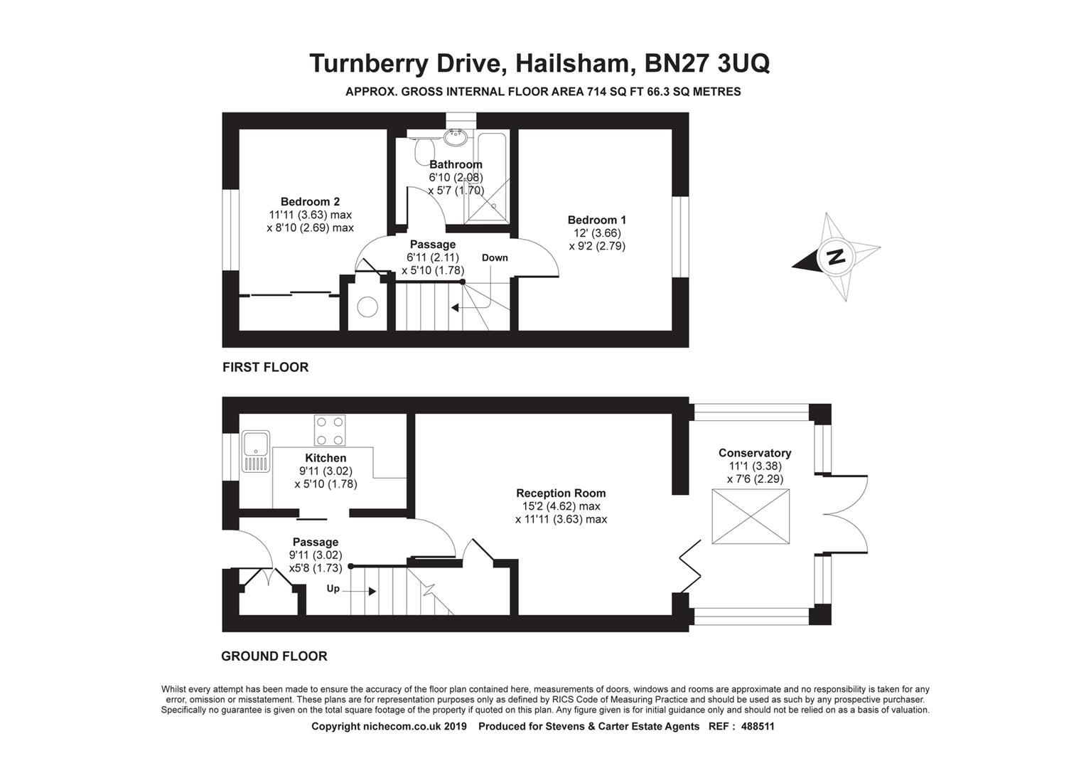 2 Bedrooms Semi-detached house for sale in Turnberry Drive, Hailsham BN27