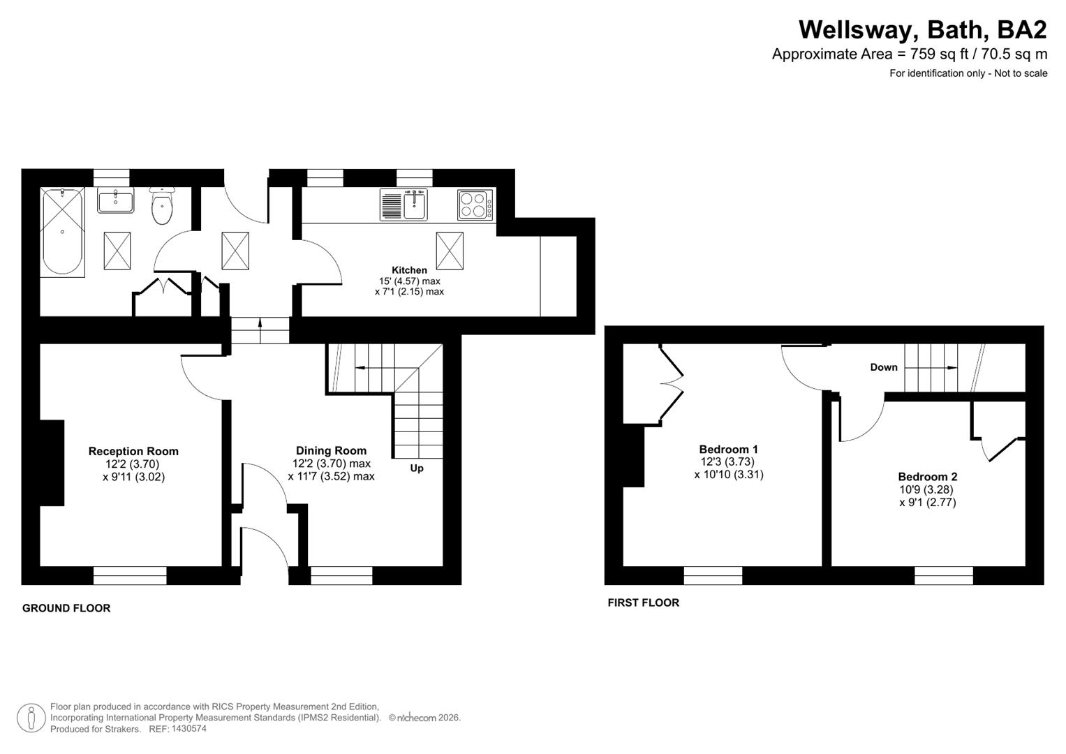 374, Wellsway, Bath floorplan