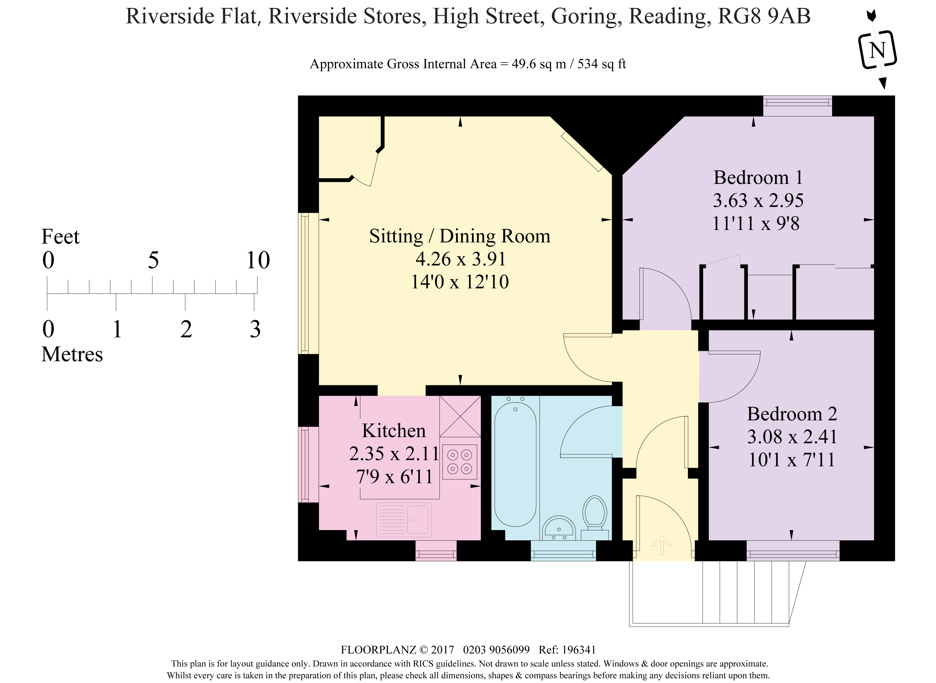 Riverside Flat, Goring on Thames floorplan