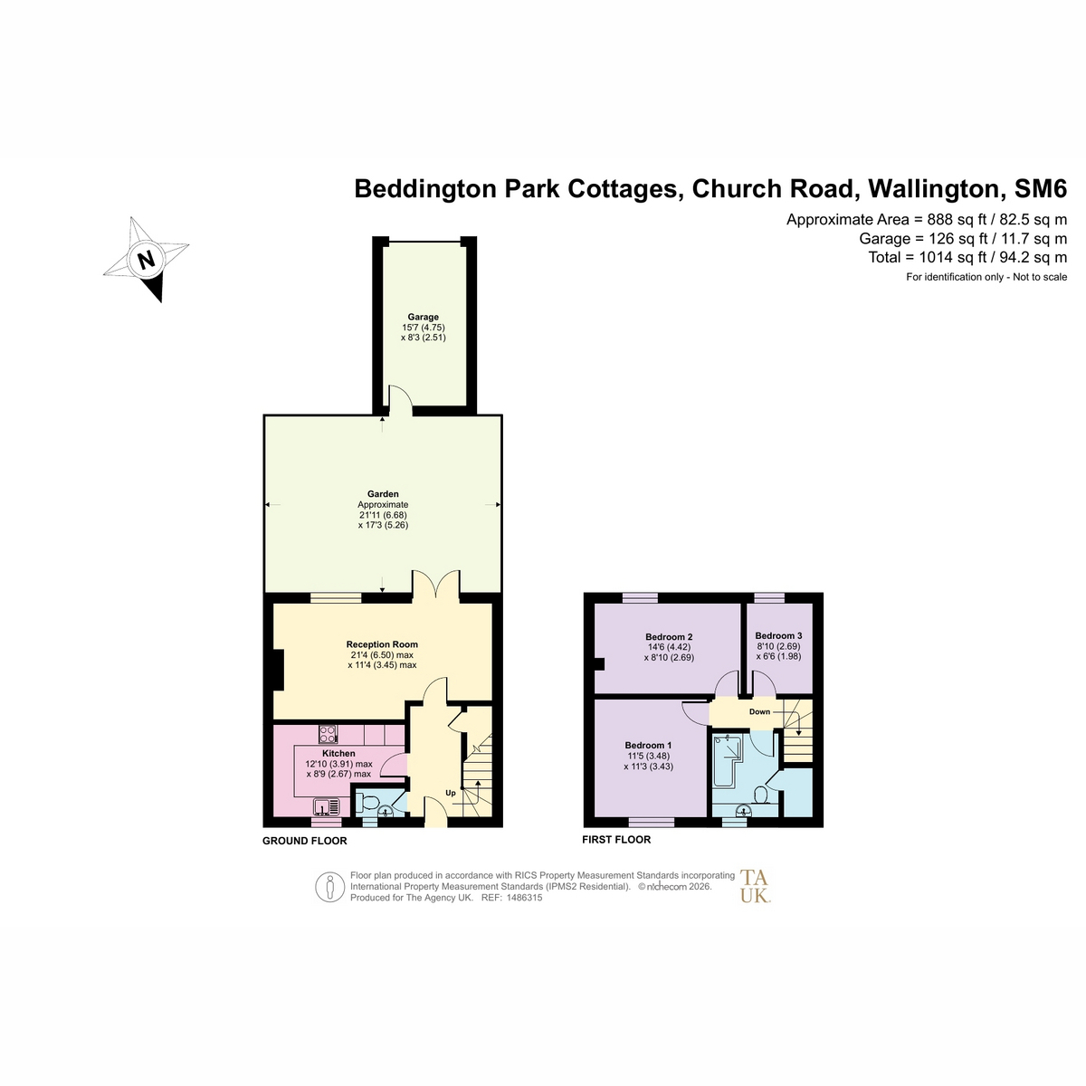 11 Beddington Park Cottages, Church Road, Wallington floorplan