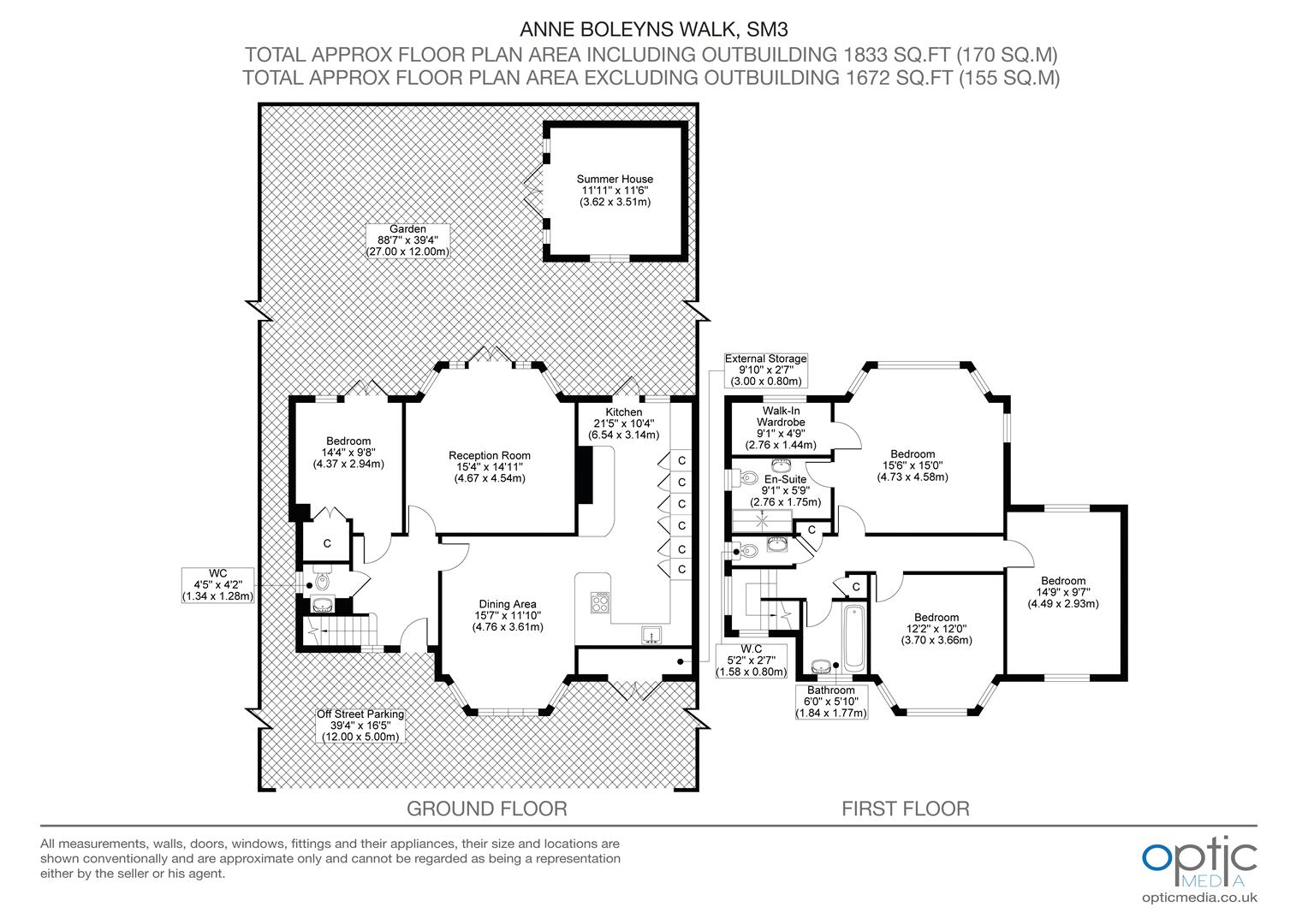 74, Anne Boleyn's Walk, Cheam Village floorplan