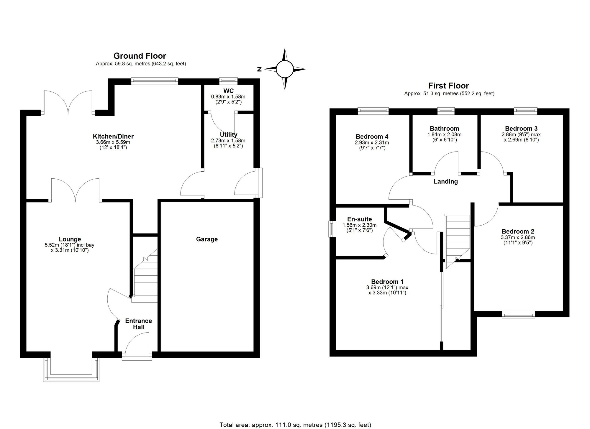 28 Chaucer Close, Billingham floorplan
