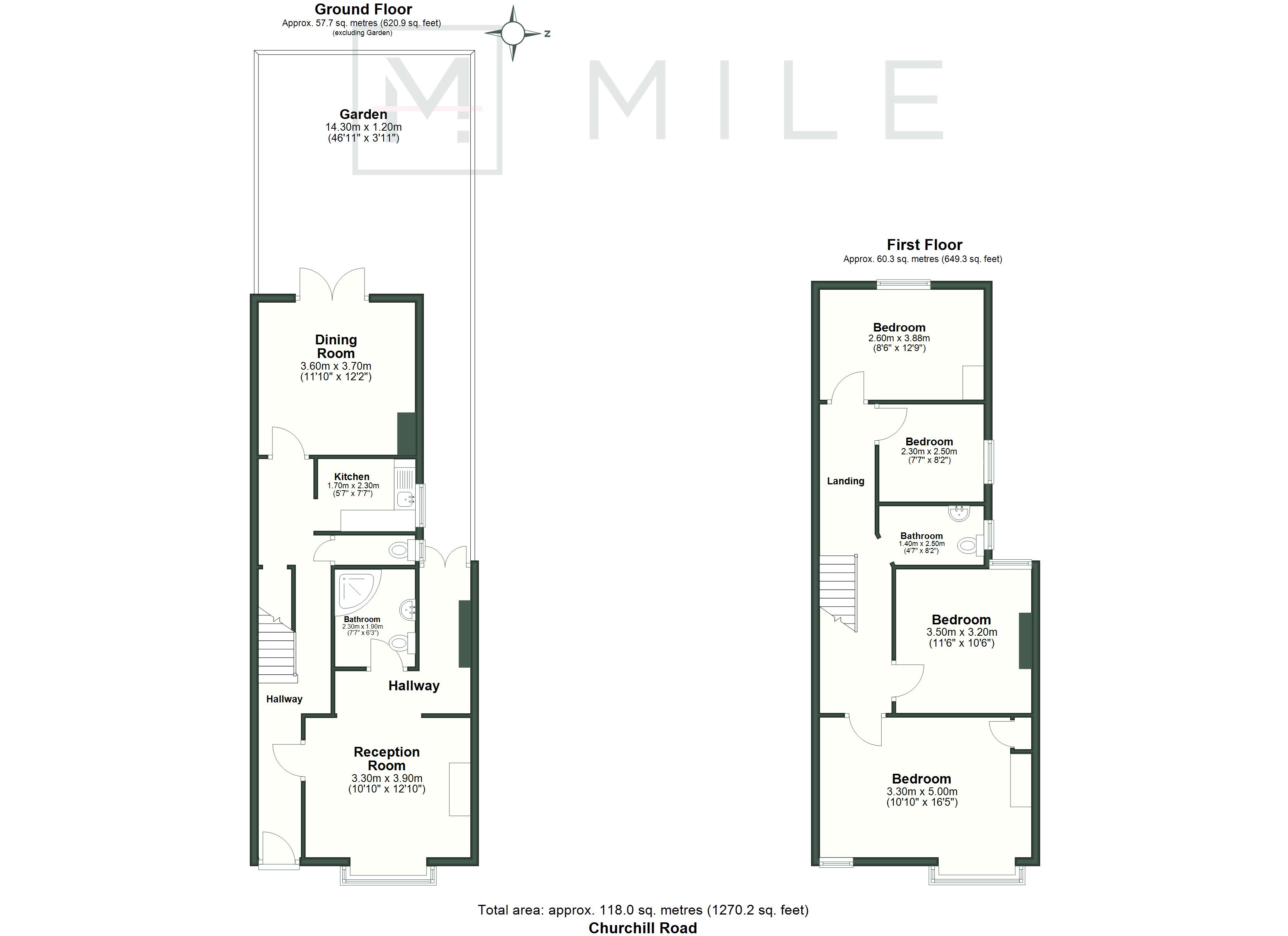 141, Churchill Road, London floorplan