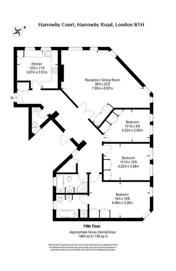 Flat 10, Harrowby Court, Harrowby Street, London floorplan