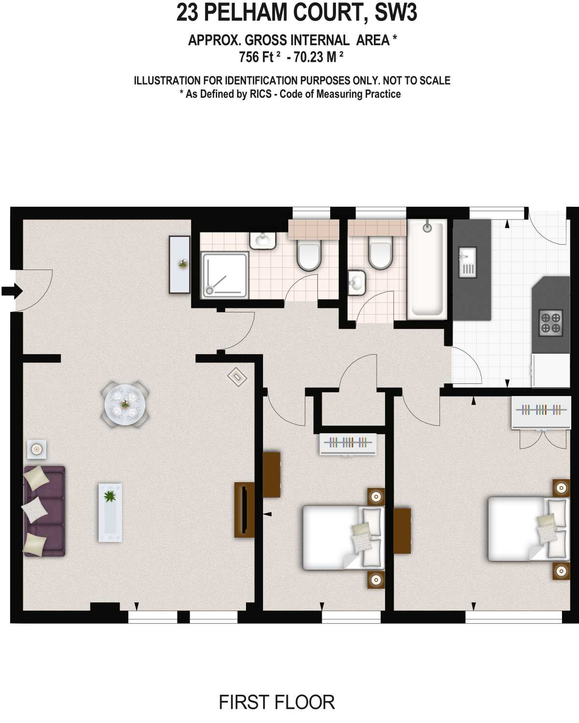 2 Bedrooms Flat to rent in Fulham Road, London SW3