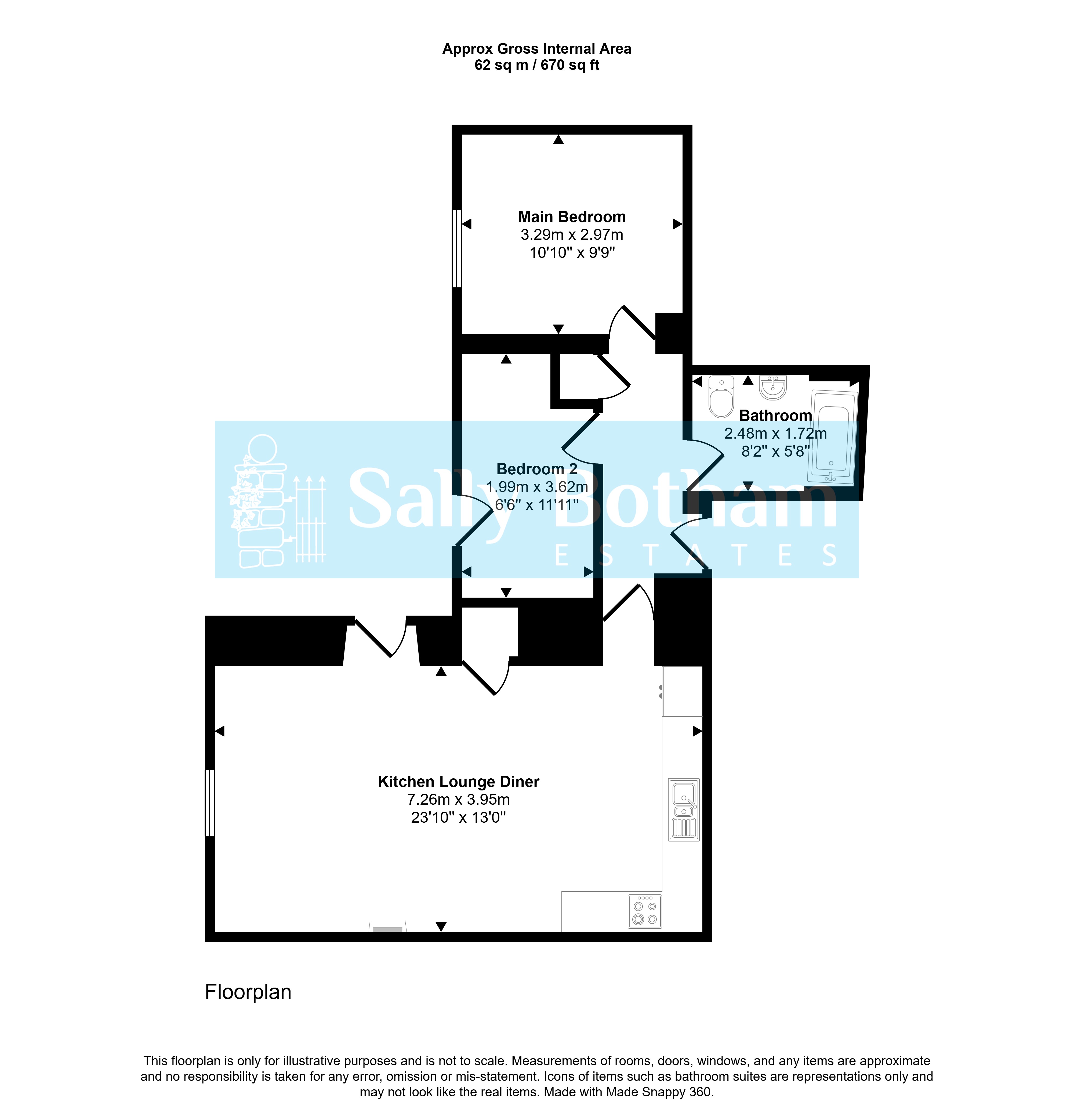 1 Baileys Mill, Bentley Brook, Matlock floorplan
