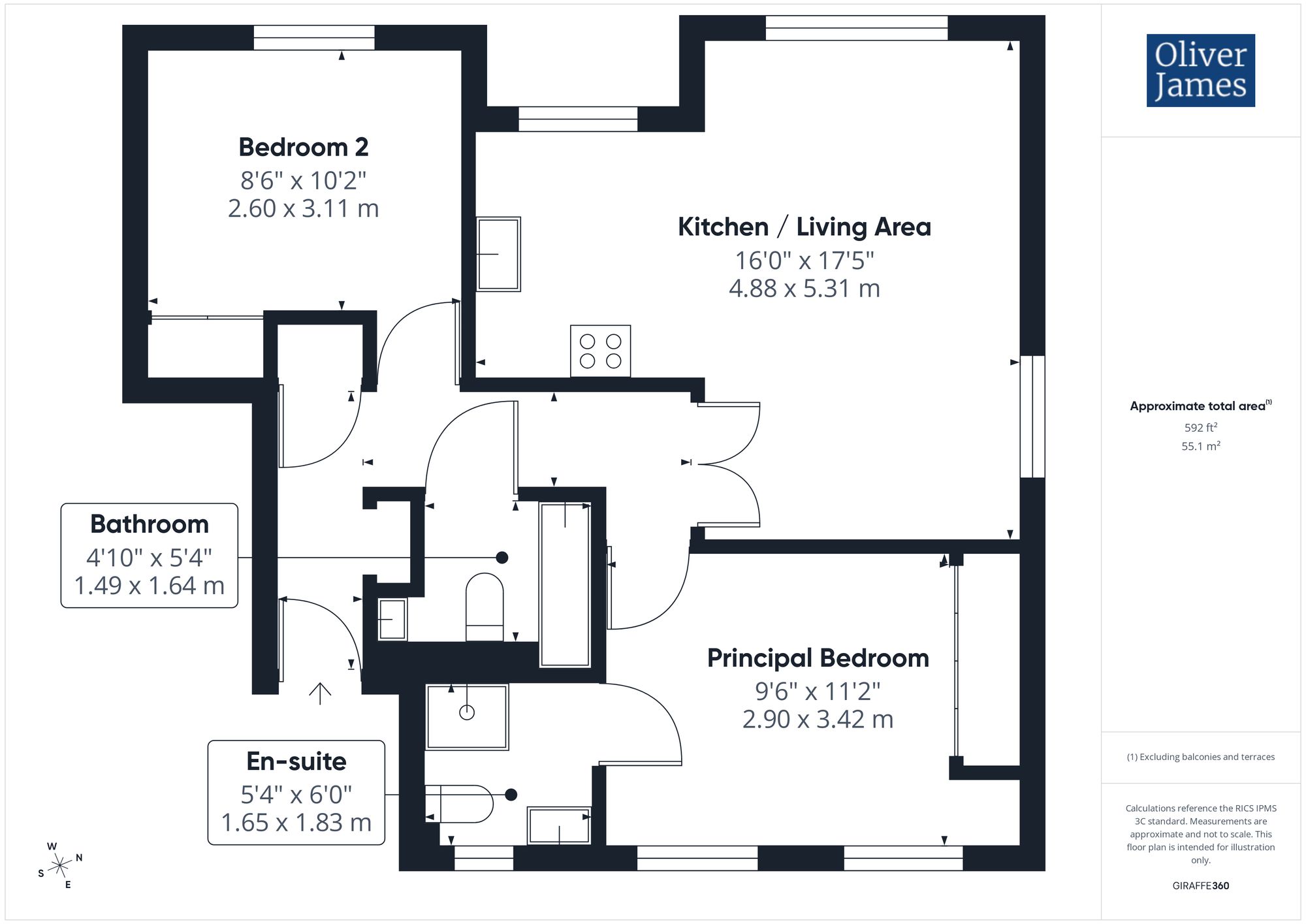 3, Beevor Court, Sapley, Huntingdon. floorplan
