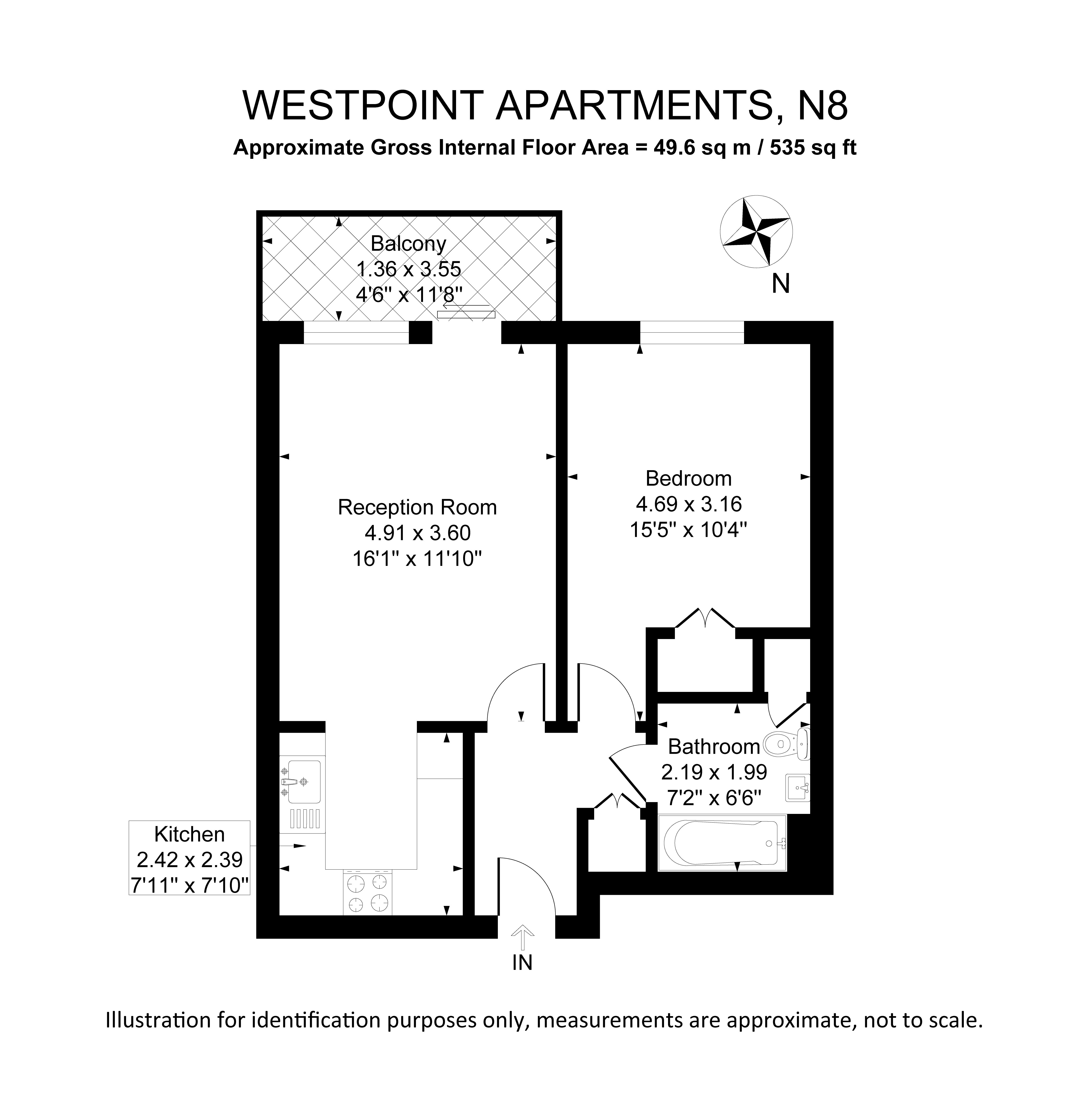 Westpoint Apartments, Clarendon Road, London floorplan