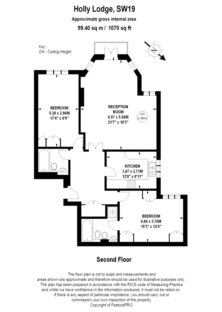 2 Bedrooms Flat to rent in Wimbledon Hill Road, London SW19