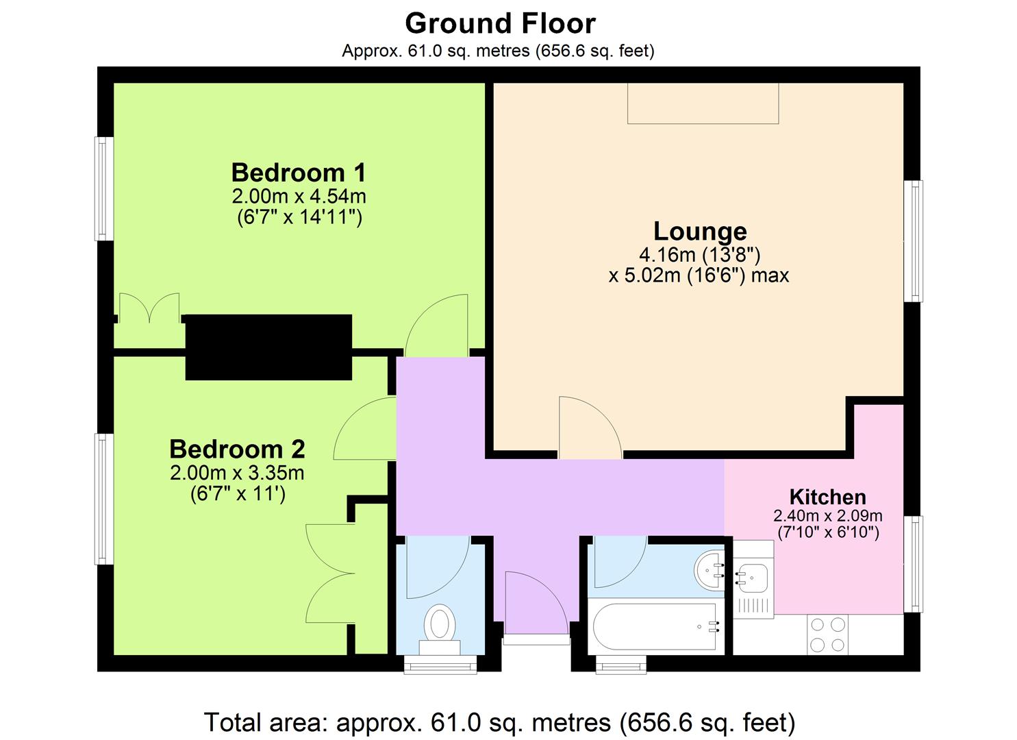 Flat C 245 Whitecross Road, Hereford floorplan