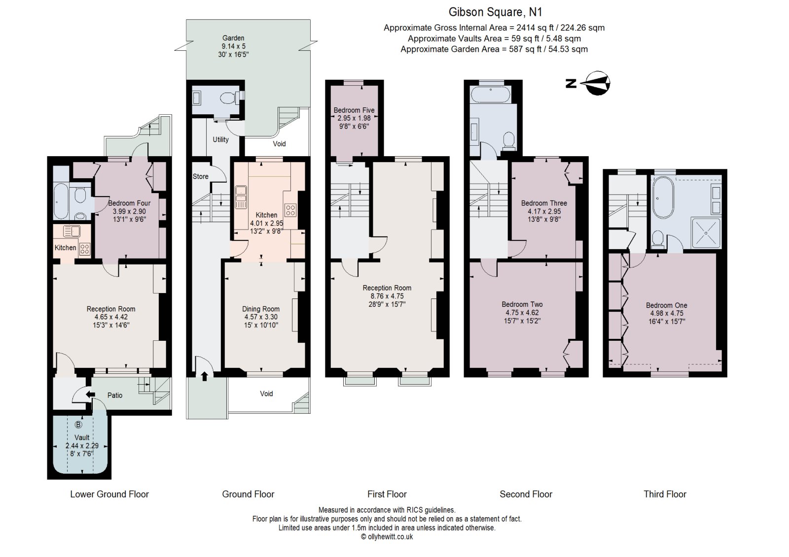 58, Gibson Square, London floorplan
