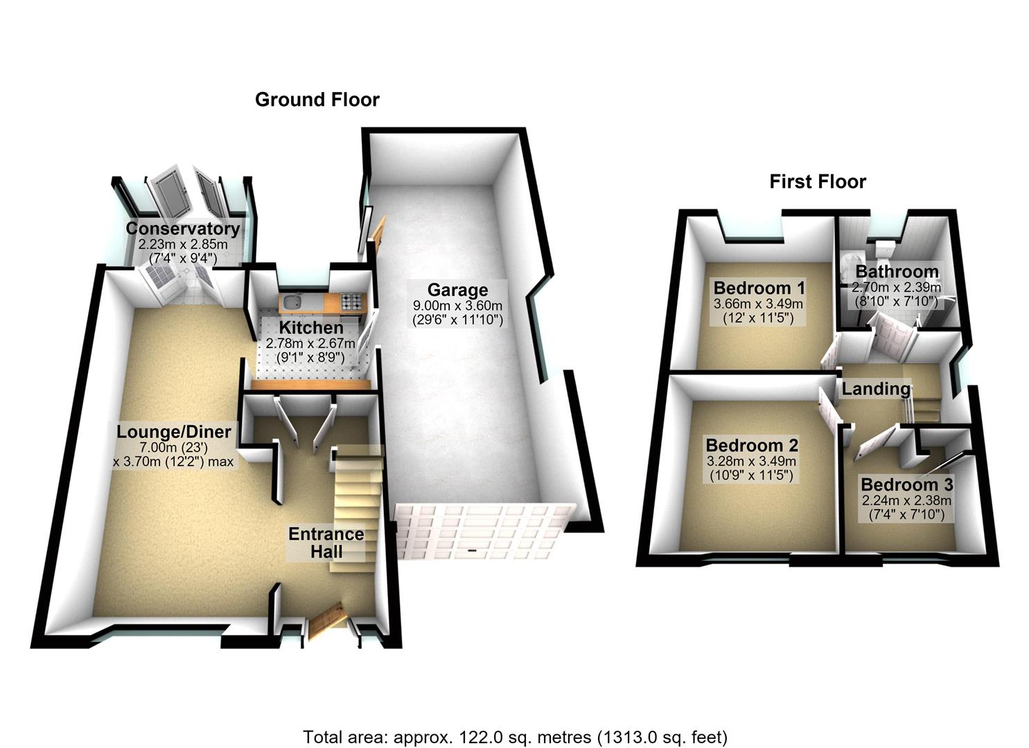 White Rose Avenue, Leeds floorplan