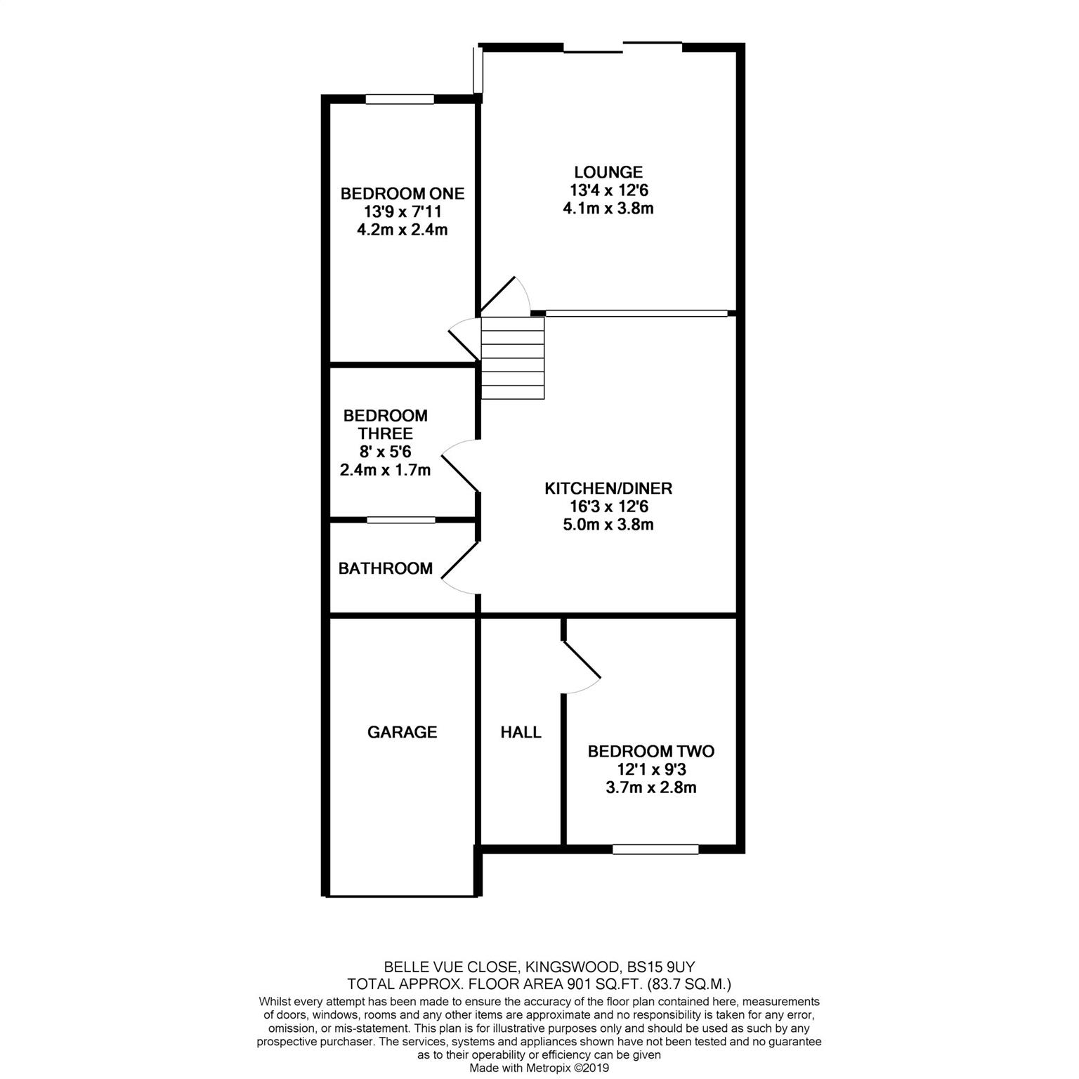 3 Bedrooms Terraced house for sale in Bellevue Close, Kingswod BS15