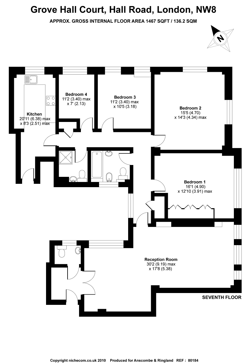 4 Bedrooms Flat to rent in Grove Hall Court, St Johns Wood NW8,