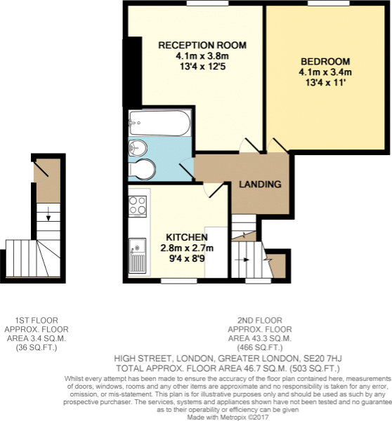 1 Bedrooms Flat to rent in High Street, London SE20