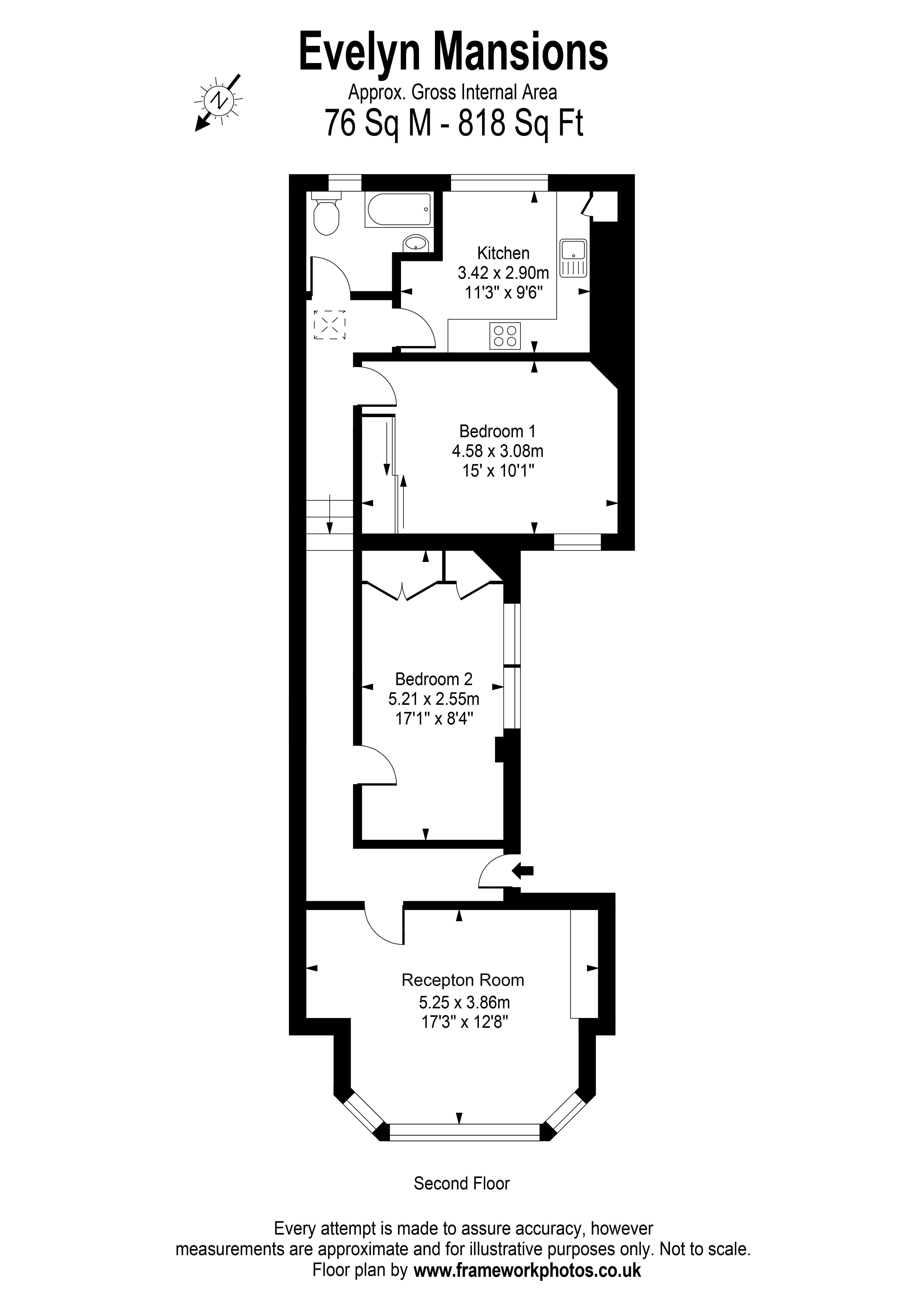 2 Bedrooms Flat for sale in Evelyn Mansions, 96 Kew Road, Richmond TW9