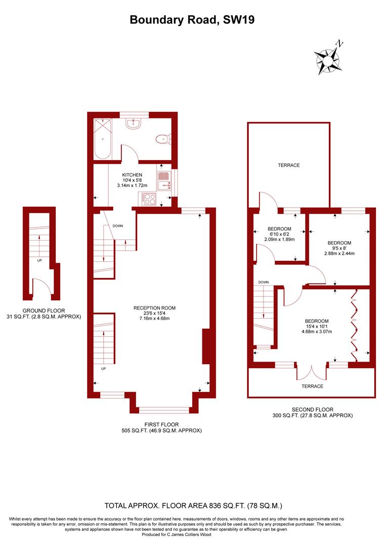 Boundary Road, Colliers Wood, London SW19, 2 bedroom flat for sale
