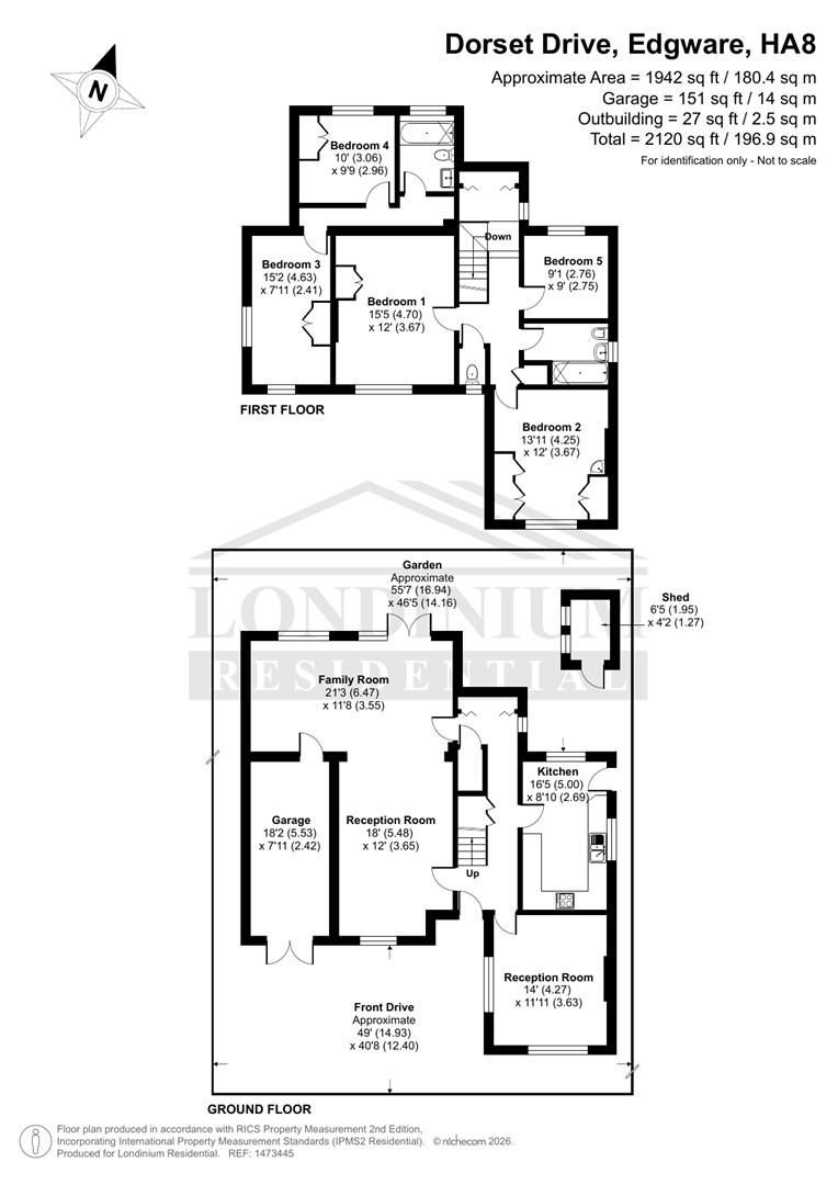 4, Dorset Drive, Edgware floorplan