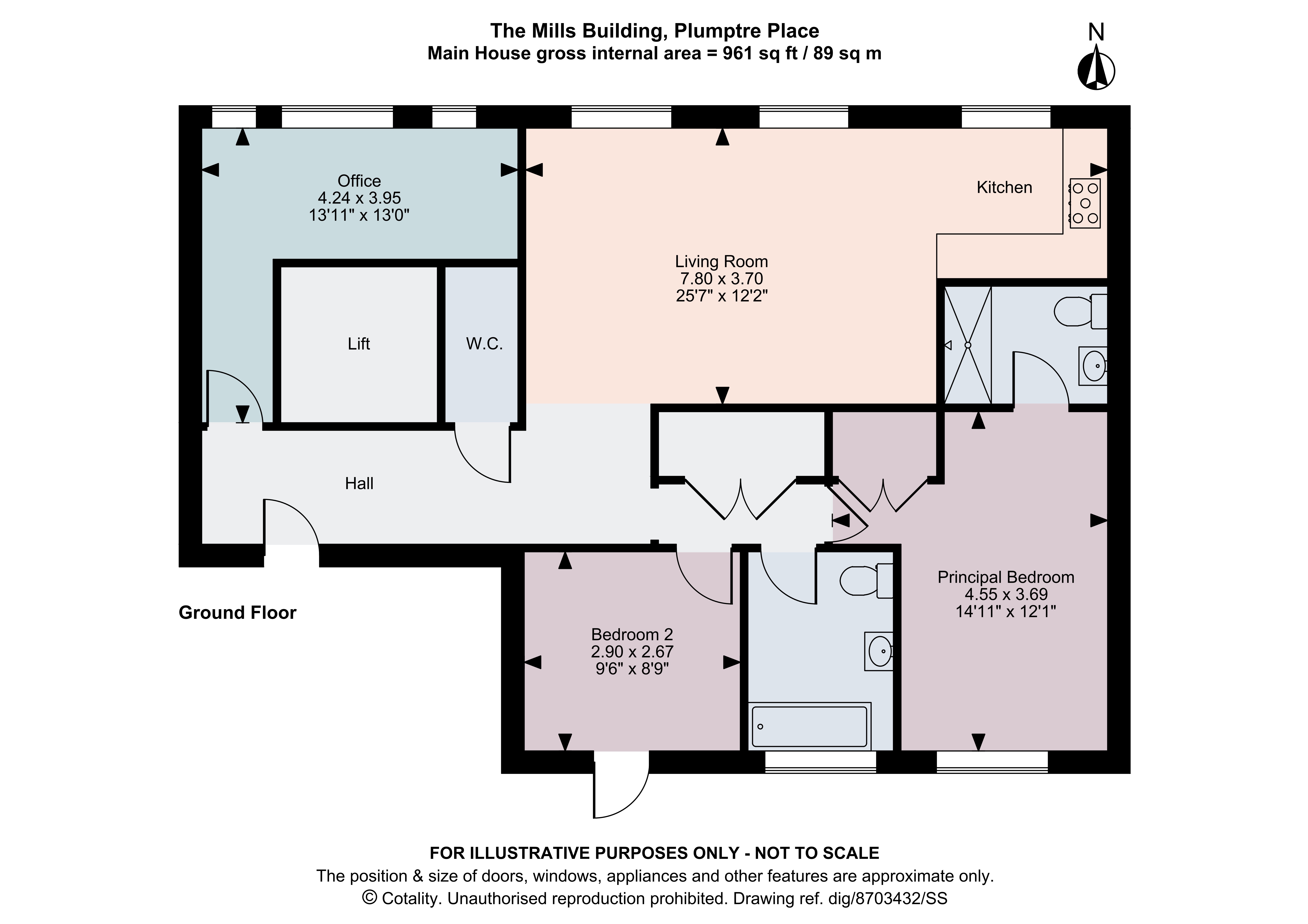 Flat 16, Mills Building,, Plumptre Place, Nottinghamshire floorplan