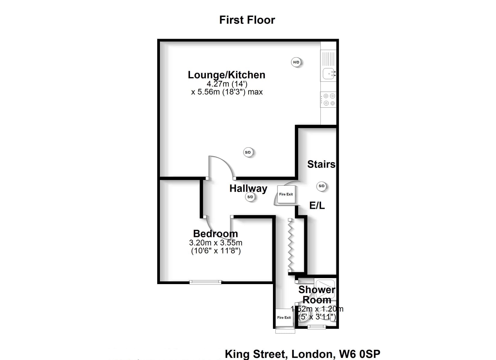 flat 2, 280, King Street, Chiswick floorplan