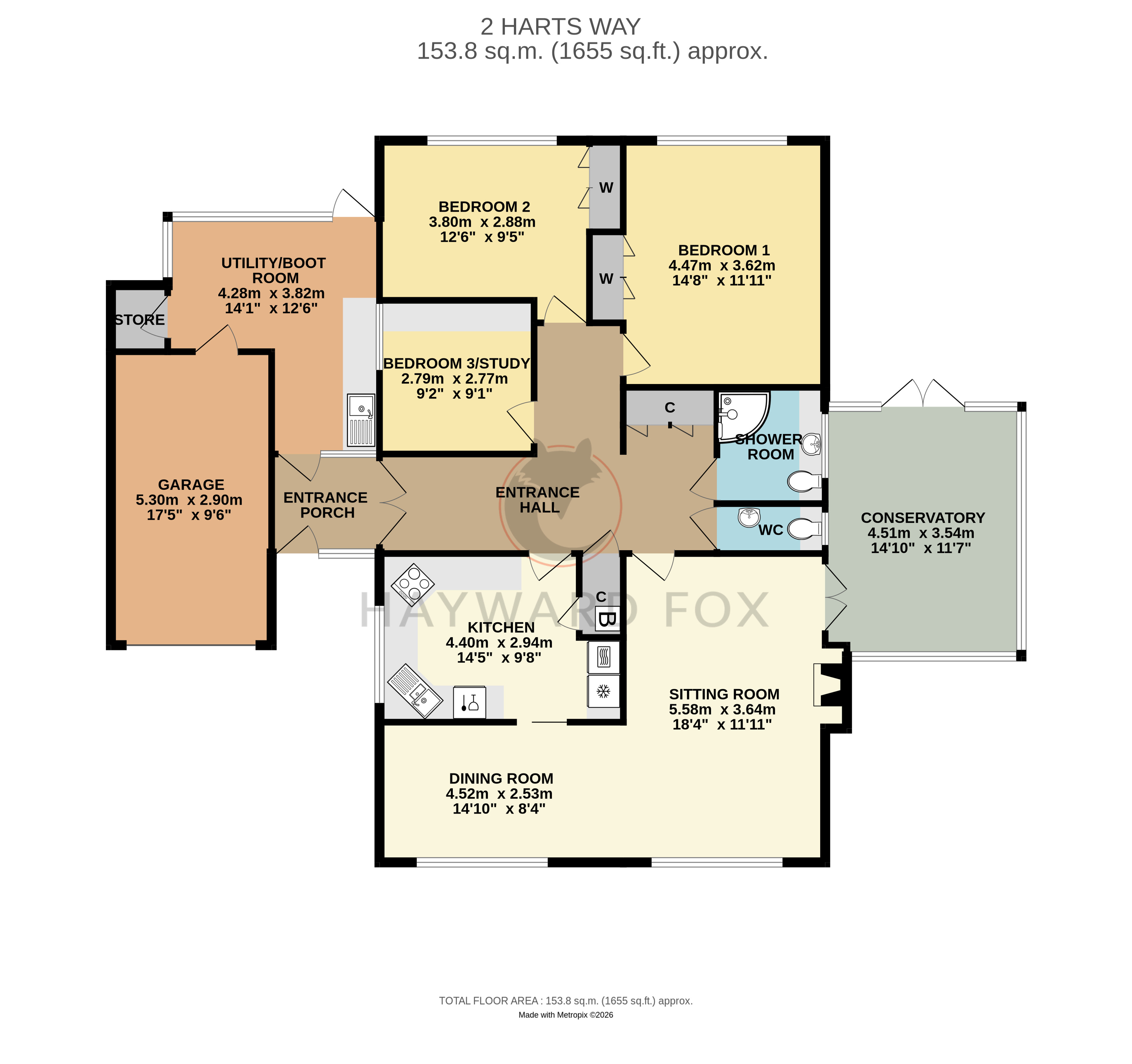 2, Harts Way, Lymington floorplan
