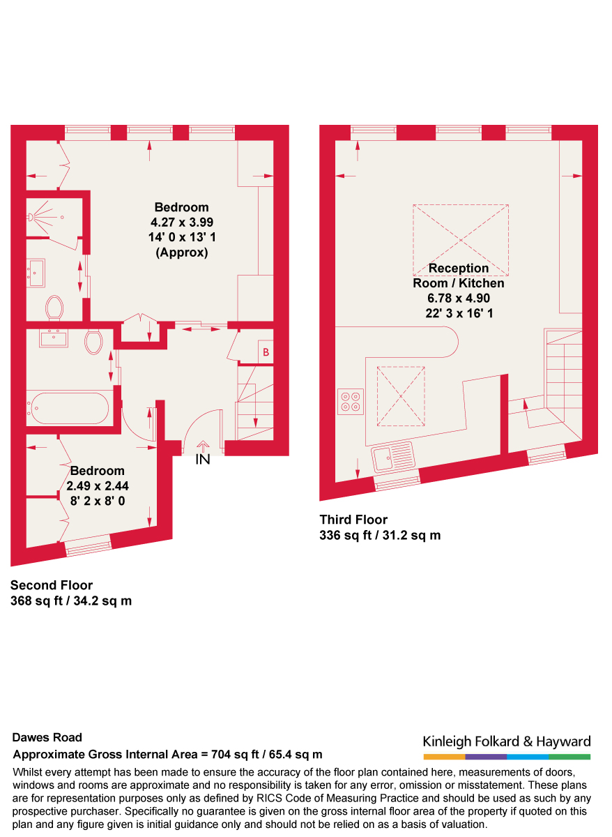 16B,, Dawes Road, London floorplan