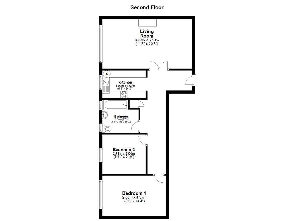 2 Bedrooms Flat to rent in Croydon Road, Wallington SM6
