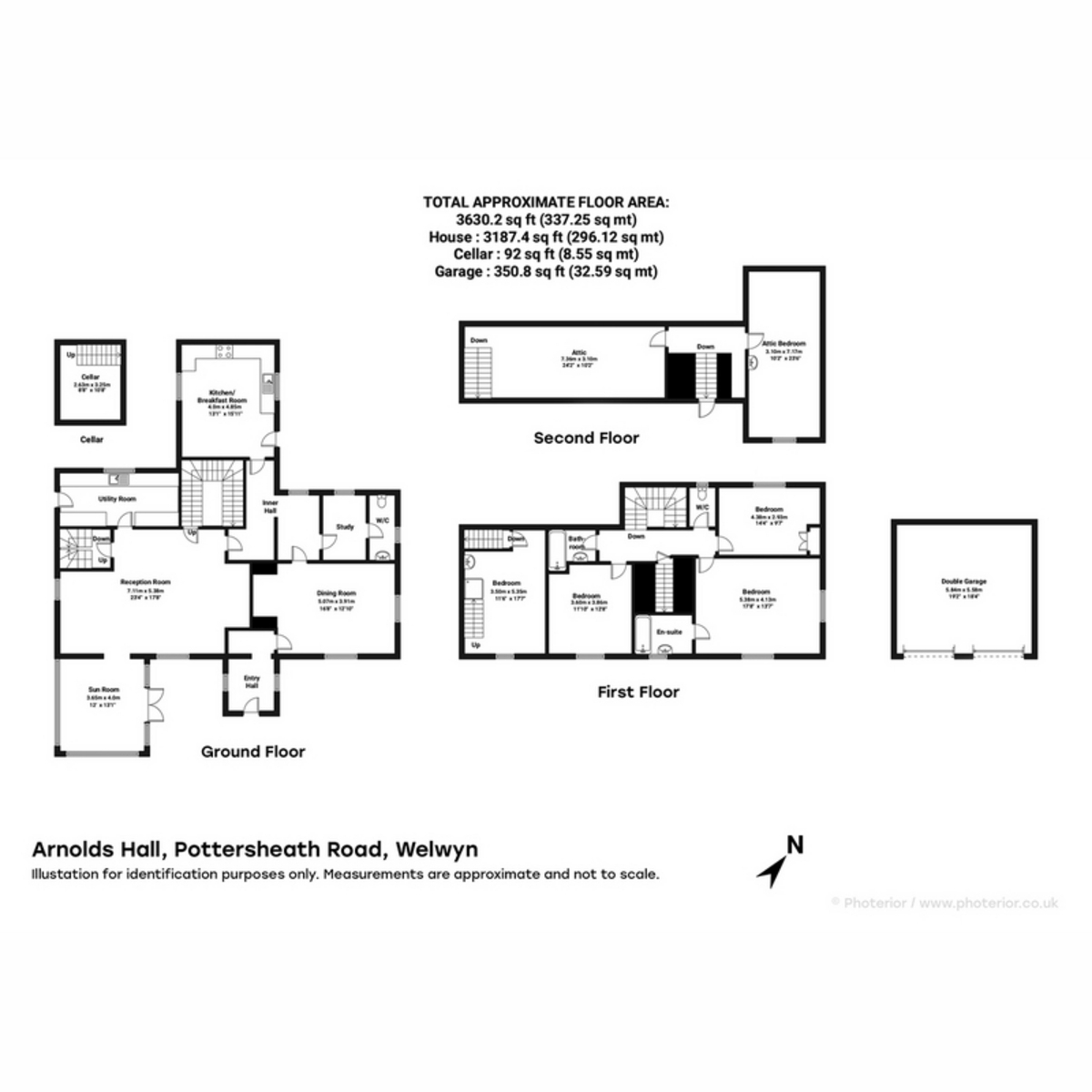 Arnolds Hall, Pottersheath Road, Welwyn floorplan