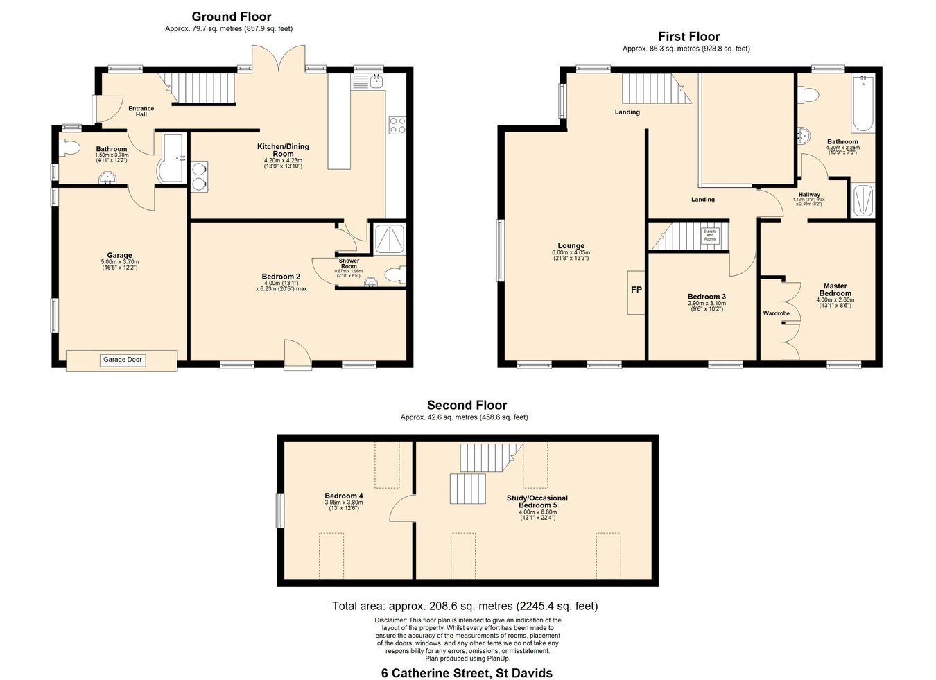 6, Catherine Street, St Davids floorplan