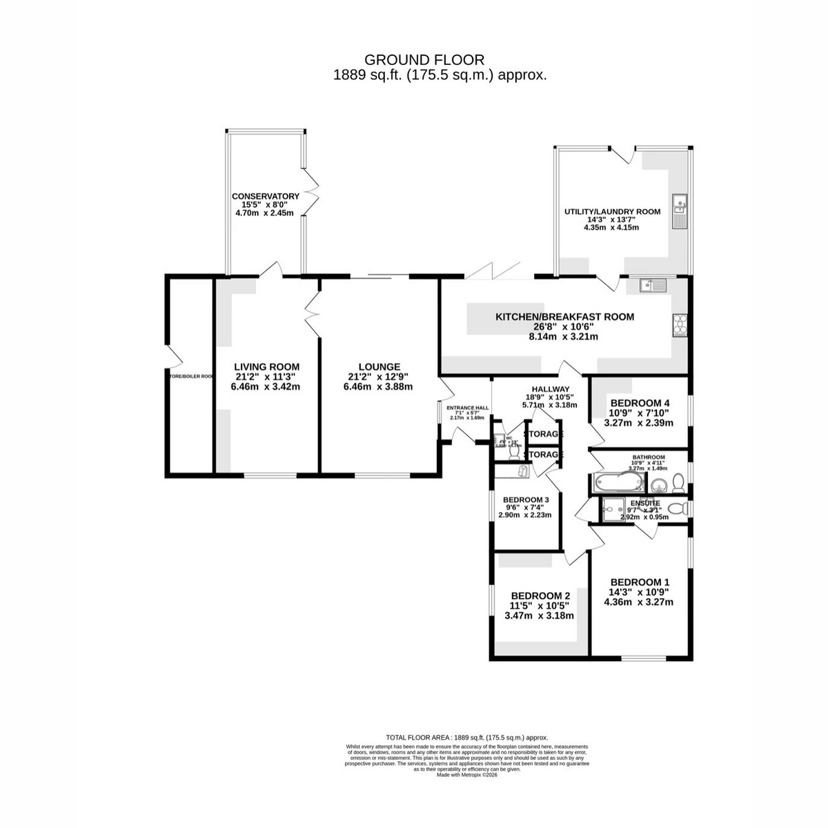 1, Gregson Way, Fulwood floorplan