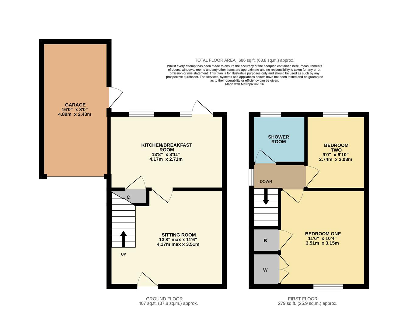 6, Bright Close, Chippenham floorplan