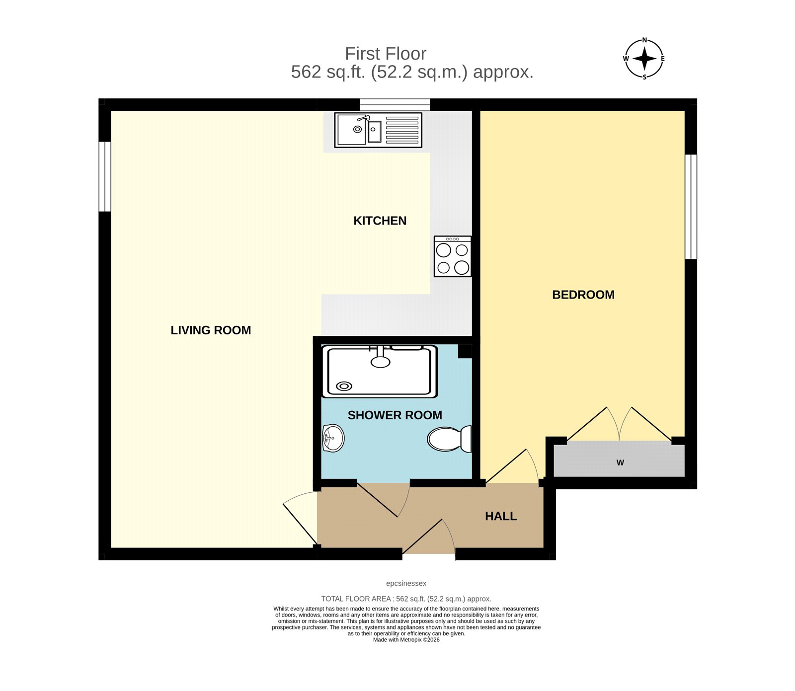Flat 20, Brook Lodge Rear Of 157-16,, High Street, Essex floorplan