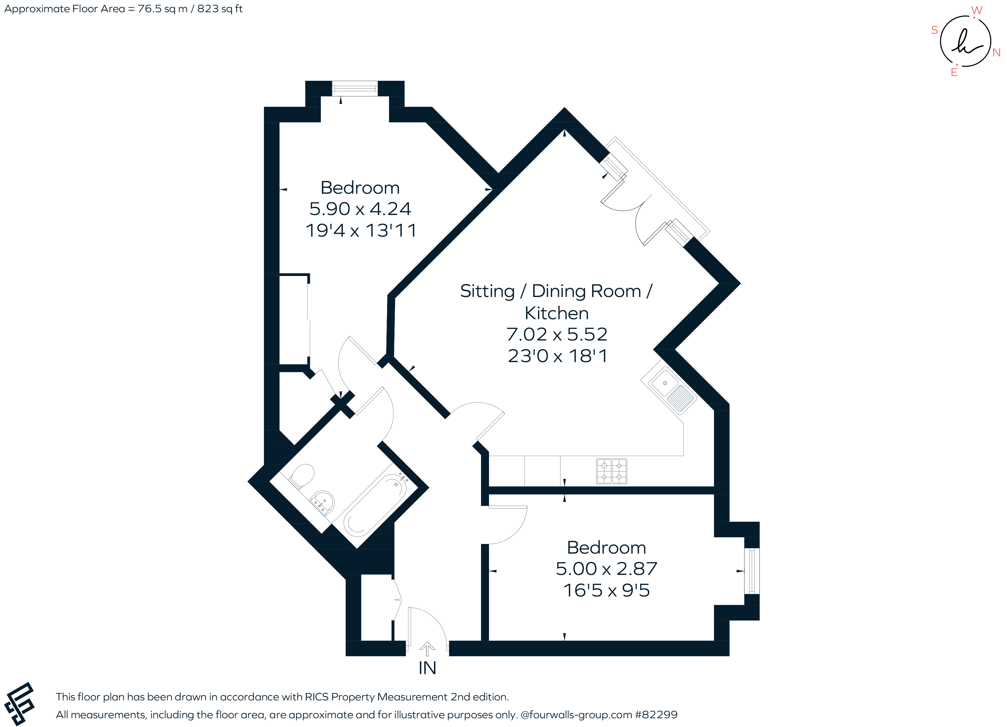 Flat 7, Royal Court, 10, Limes Close, Redhill floorplan