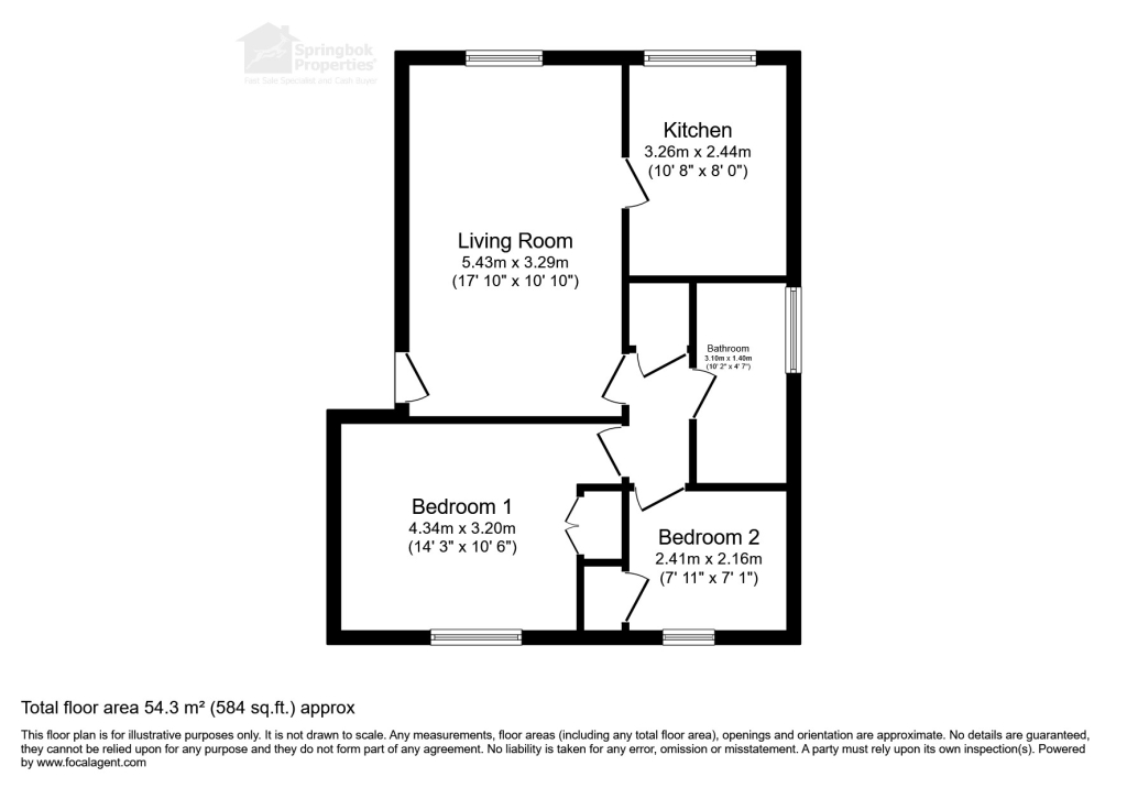 flat10, Pear Tree Court, Birmingham floorplan
